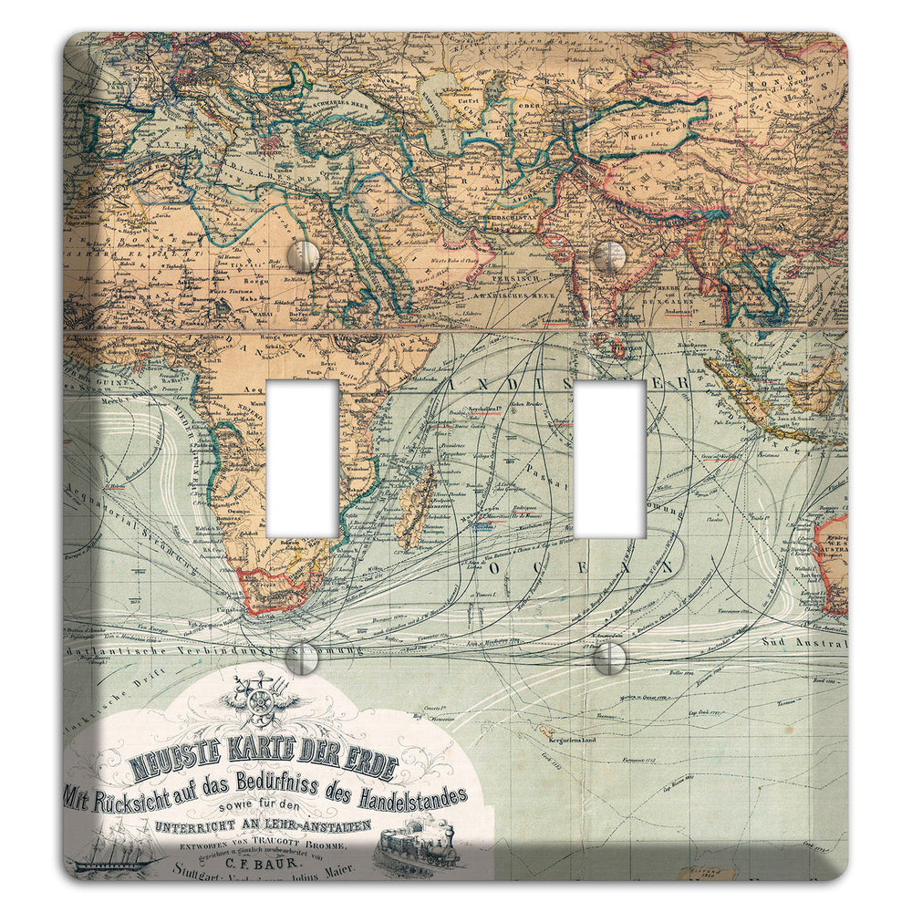 Map of Africa 2 Toggle Wallplate