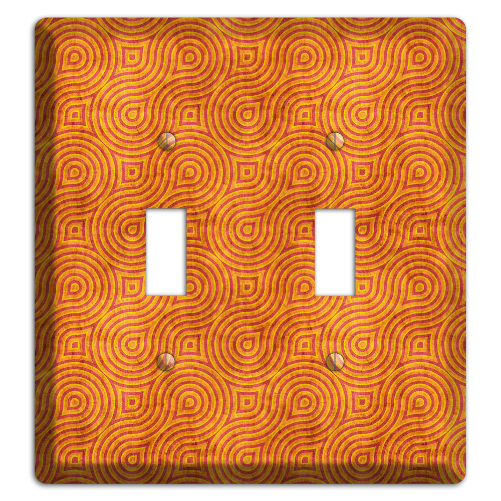 Red and Orange Swirl 2 Toggle Wallplate