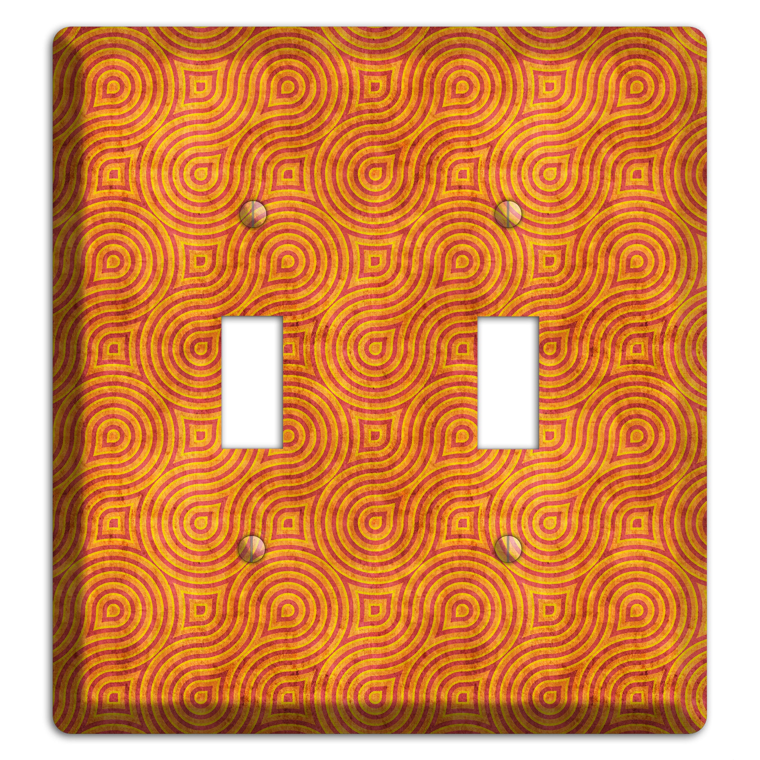 Red and Orange Swirl 2 Toggle Wallplate