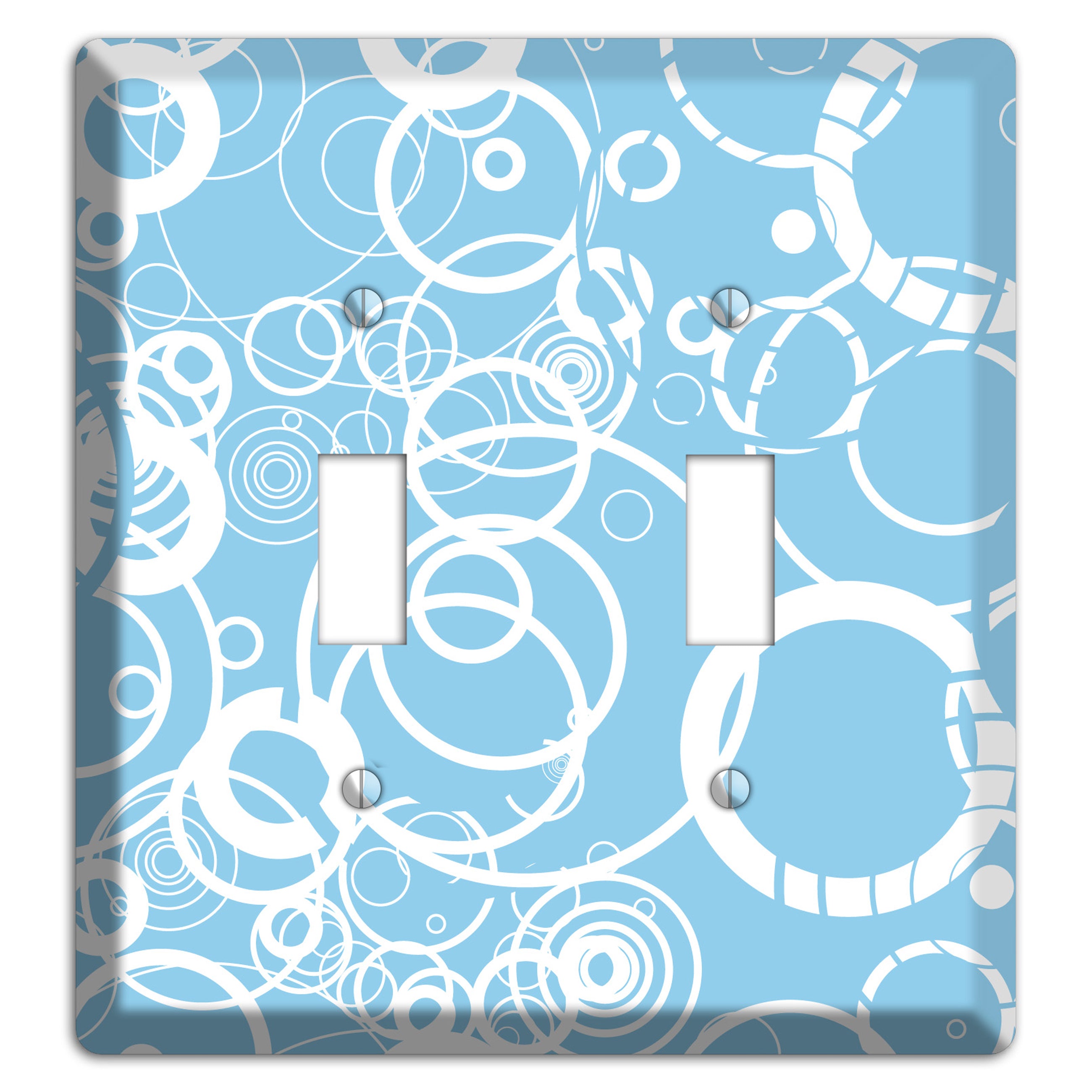 Light Blue Circles 2 Toggle Wallplate