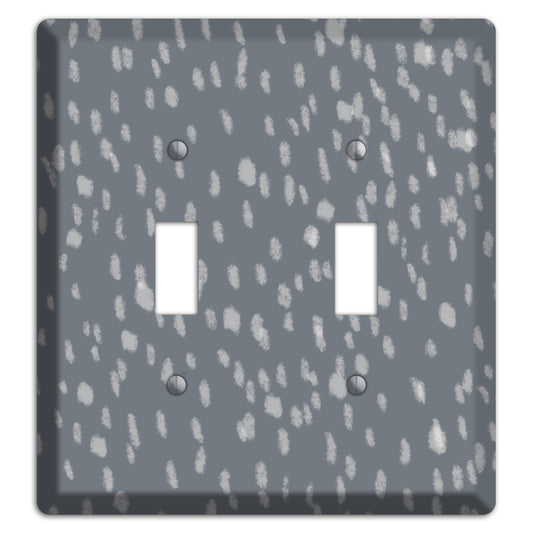 Gray and White Speckle 2 Toggle Wallplate