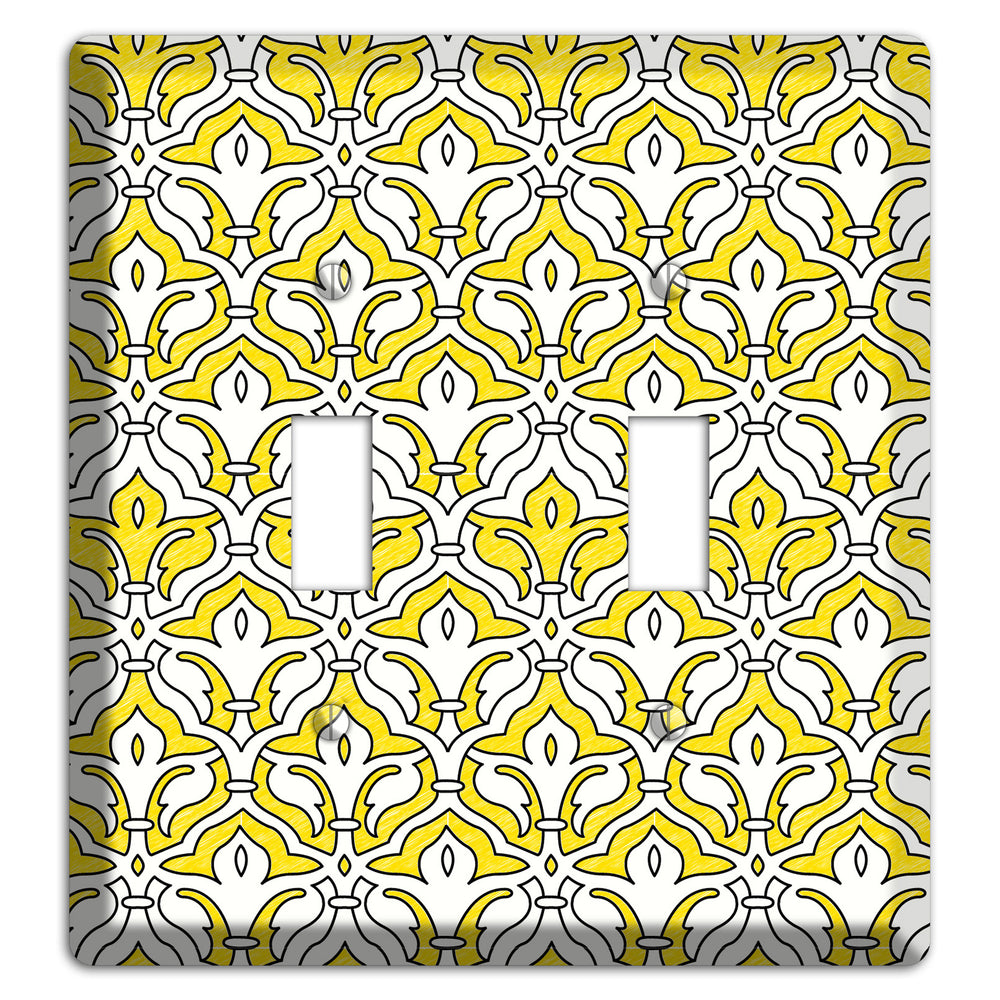 Yellow Scallop Tapestry 2 Toggle Wallplate