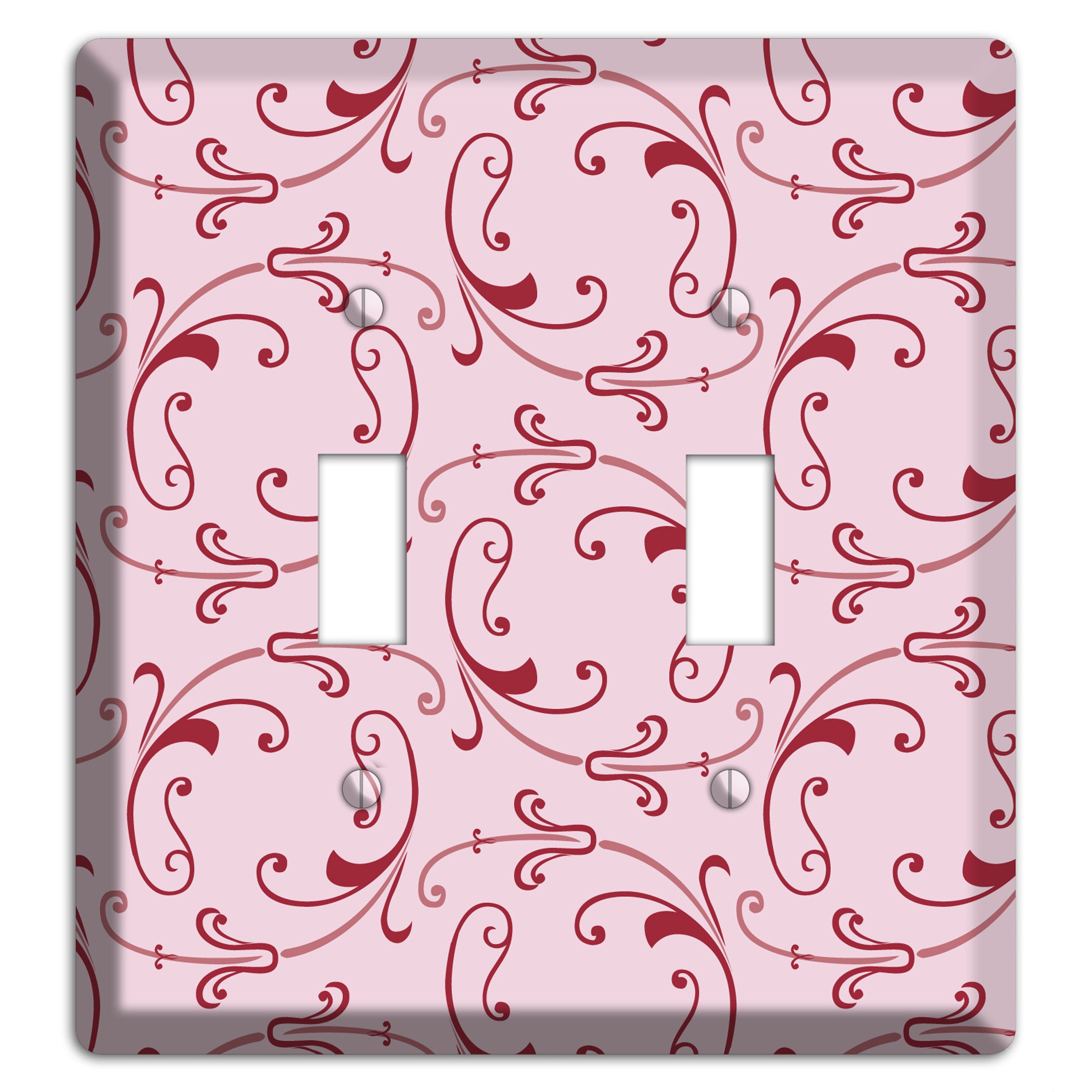 Pink Victorian Sprig 2 Toggle Wallplate