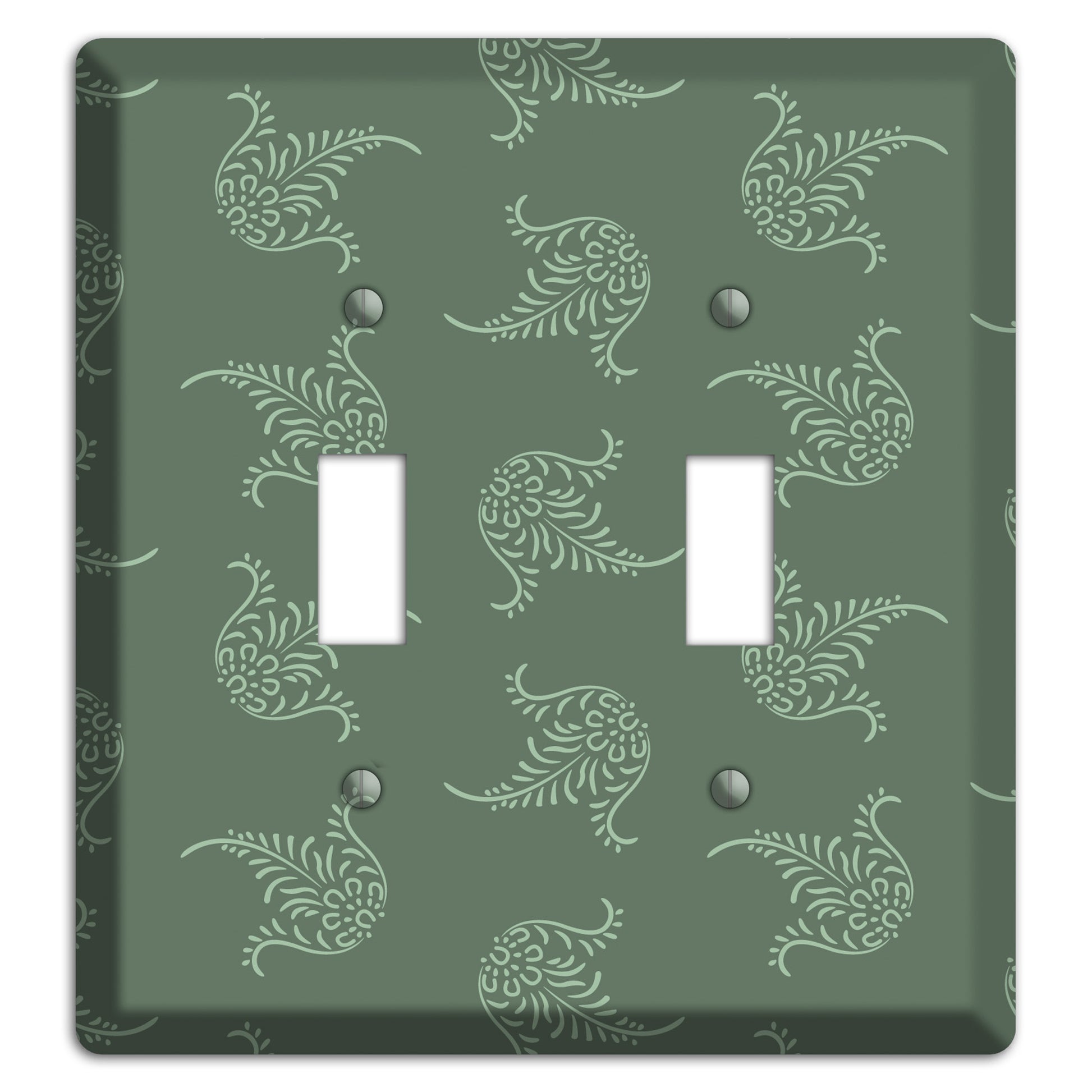 Moss Trefoil Cartouche 2 Toggle Wallplate