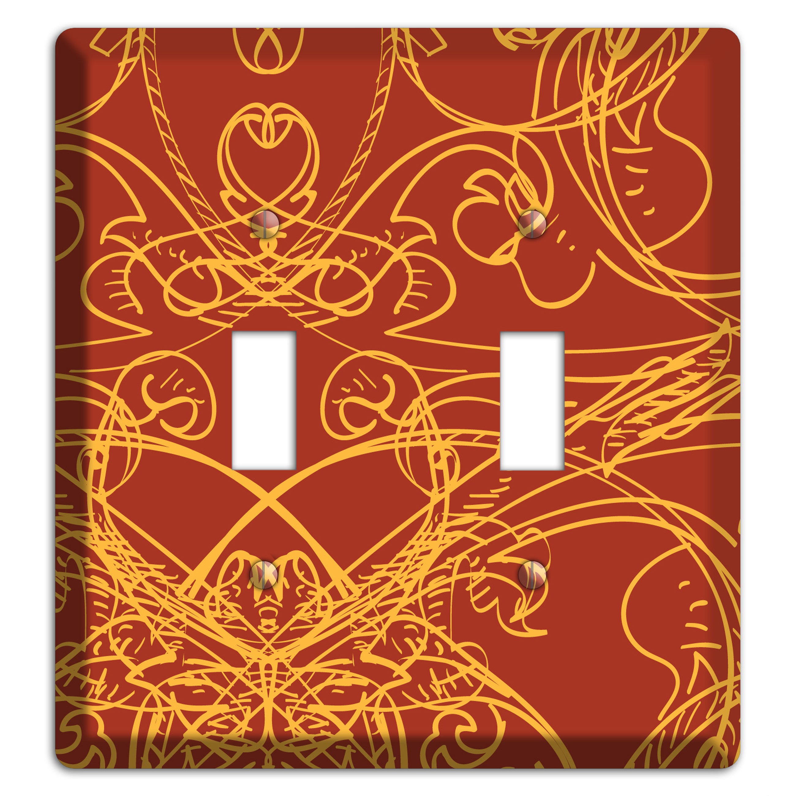Red Deco Sketch 2 Toggle Wallplate