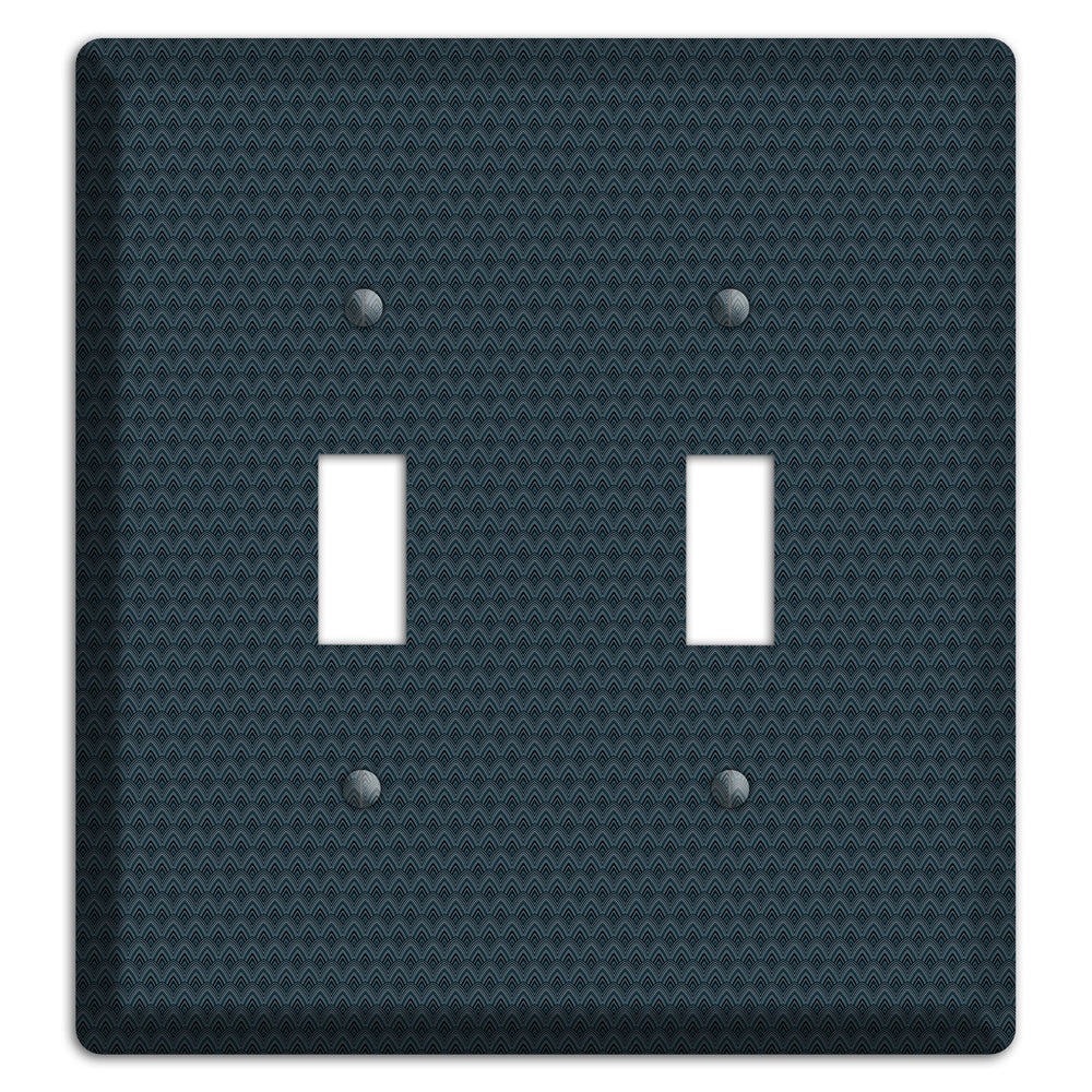 Navy Tiny Scallop 2 Toggle Wallplate