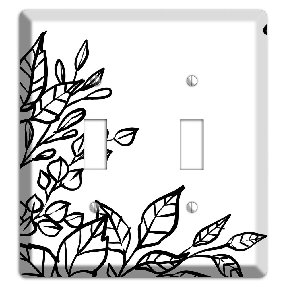 Hand-Drawn Floral 19 2 Toggle Wallplate
