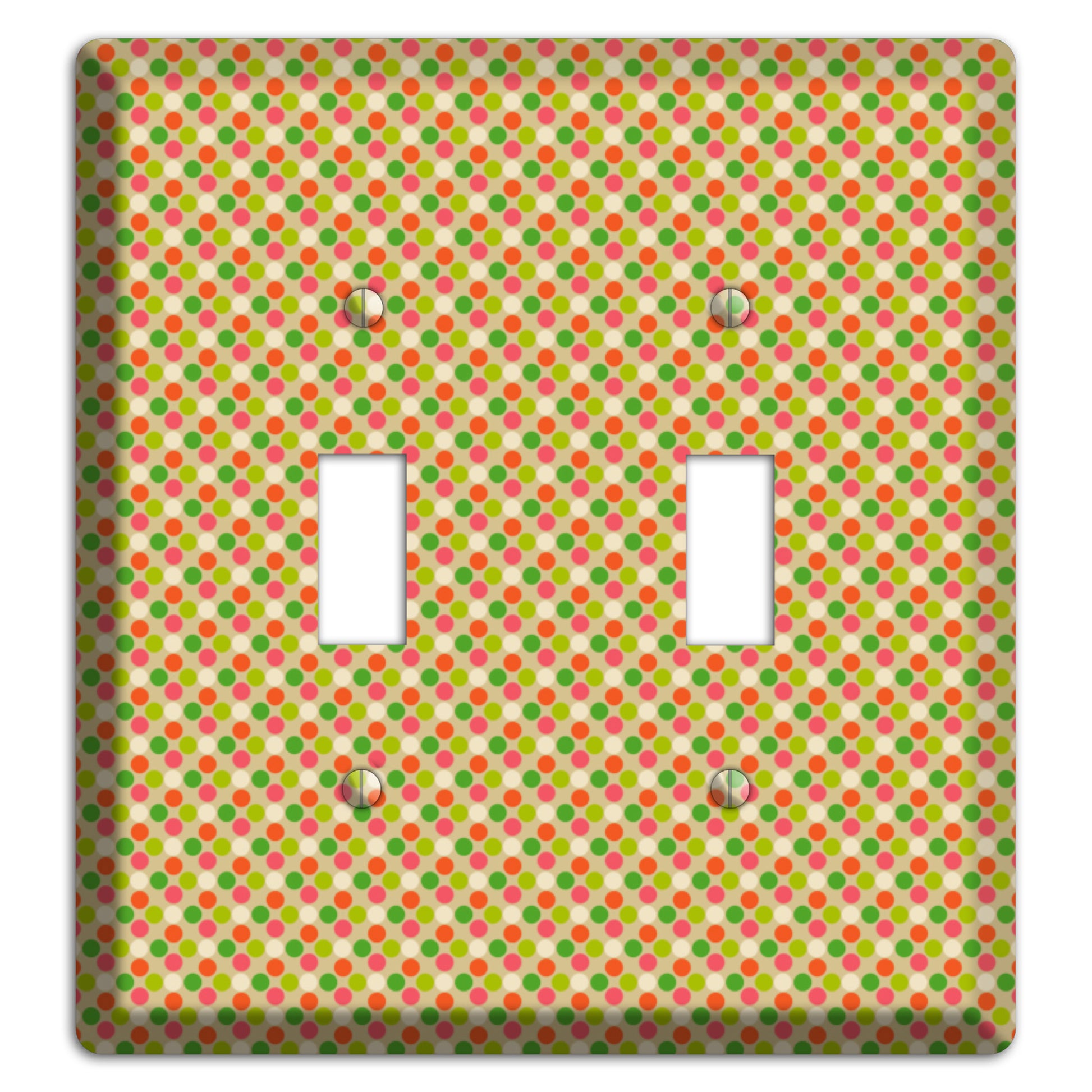Yellow Plaid 2 Toggle Wallplate