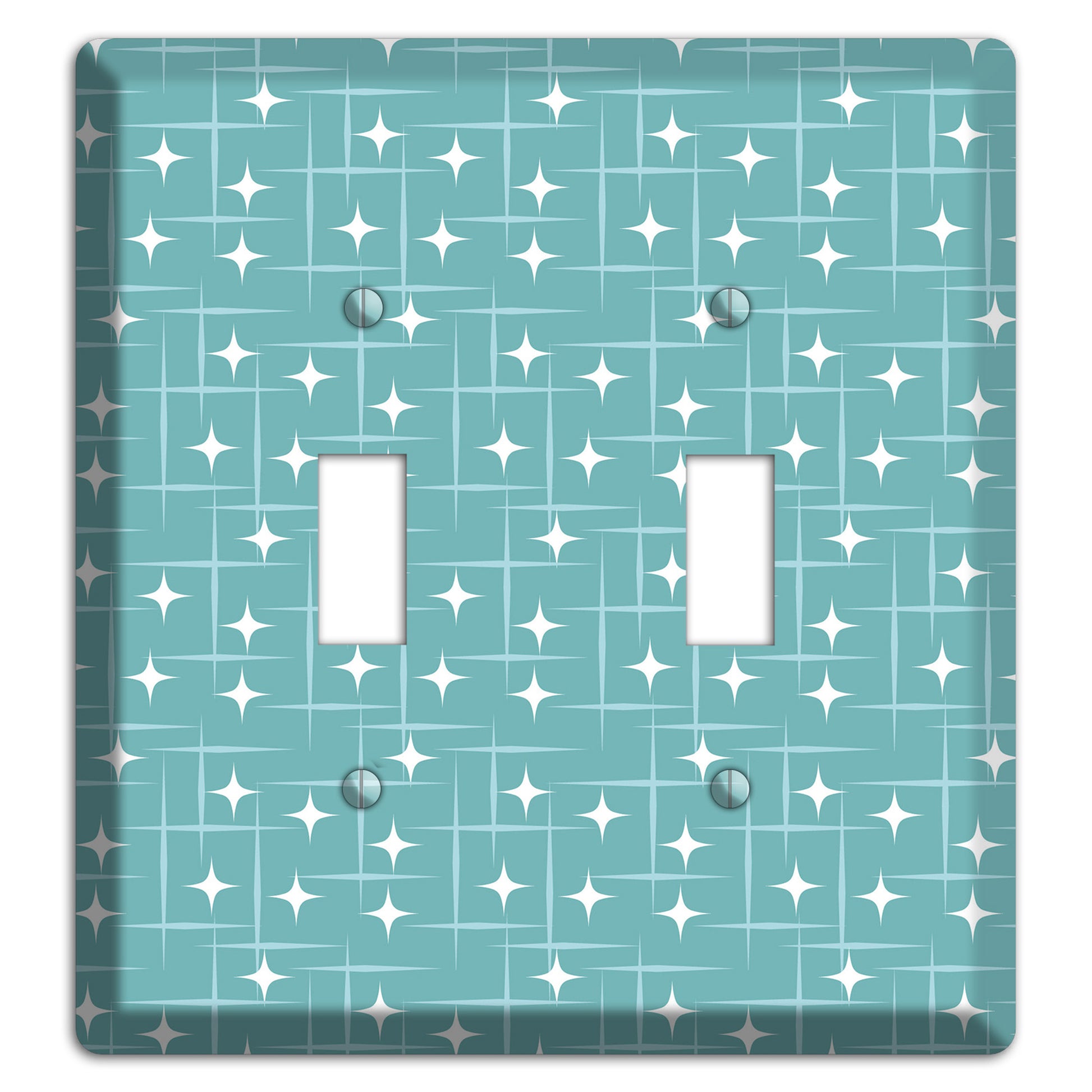 Blue Star Burst 2 Toggle Wallplate