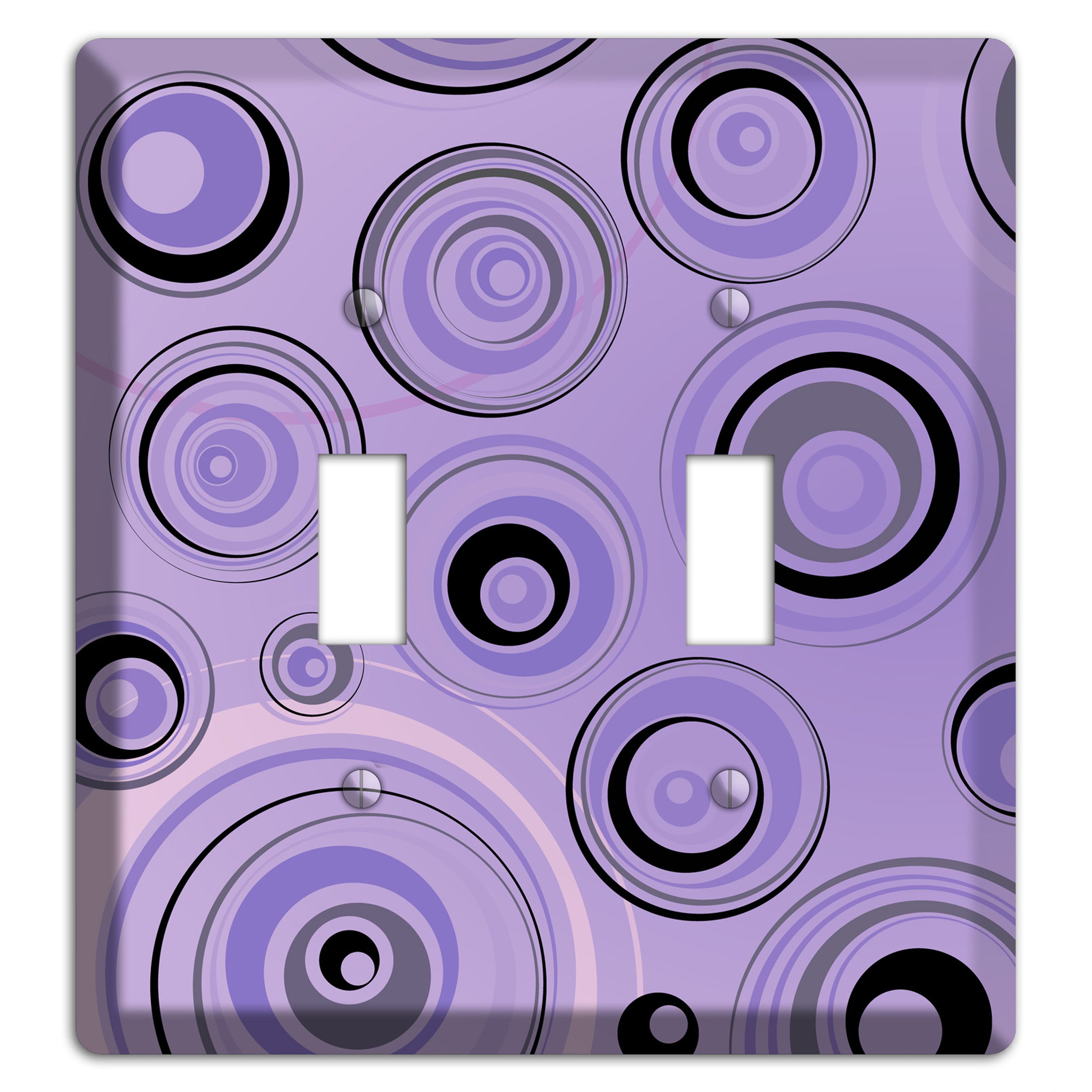 Lavender Circles 2 Toggle Wallplate