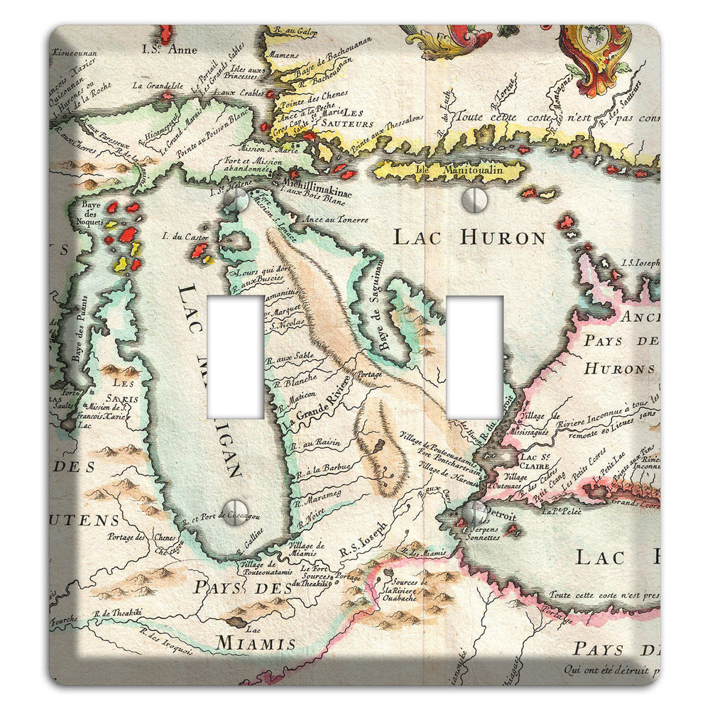 Lake Michigan 2 Toggle Wallplate