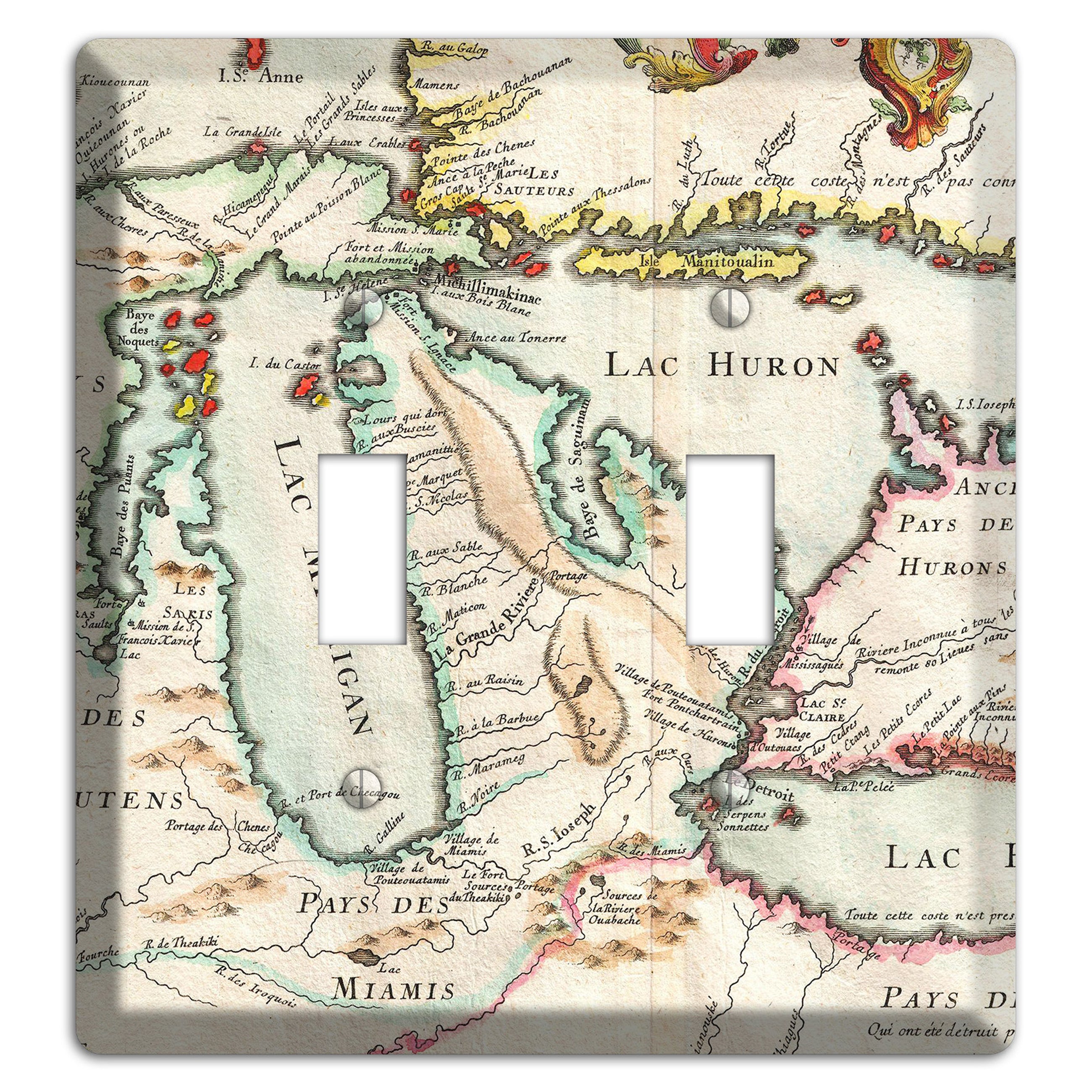 Lake Michigan 2 Toggle Wallplate