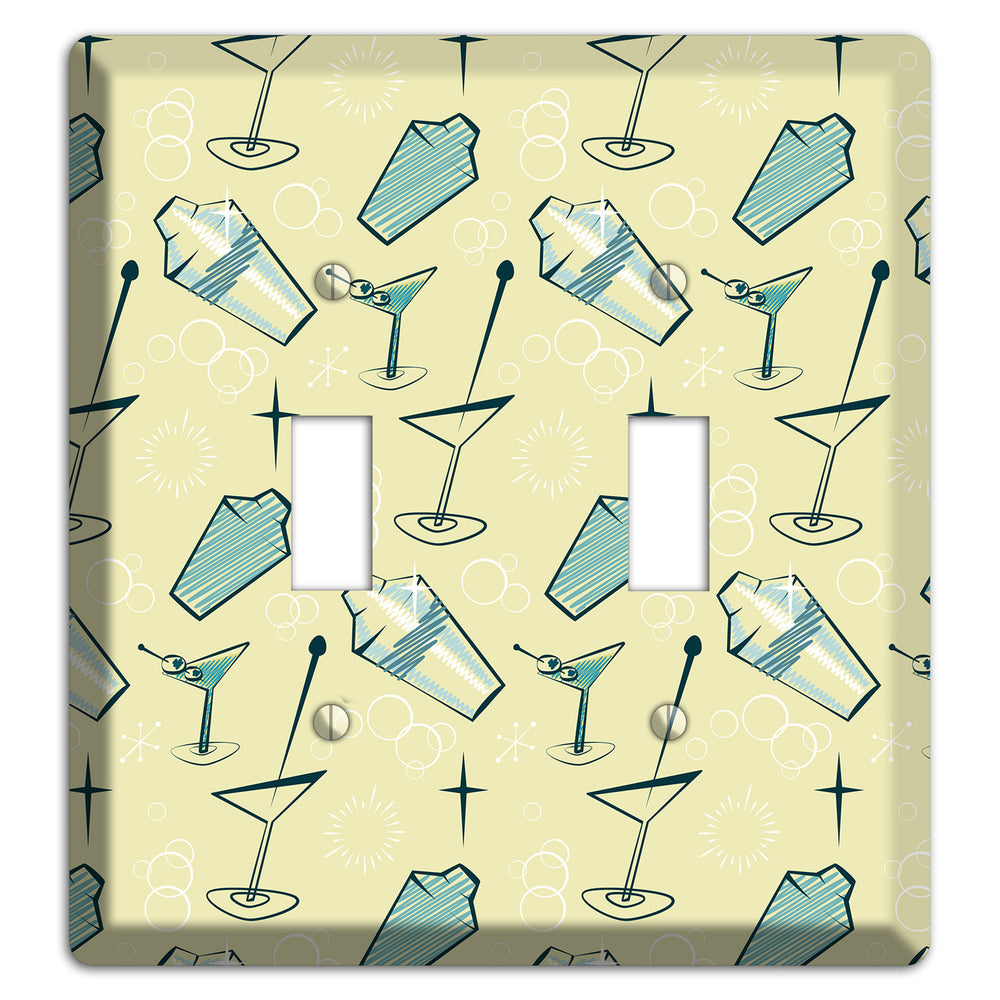 Retro Cocktails Lime 2 Toggle Wallplate