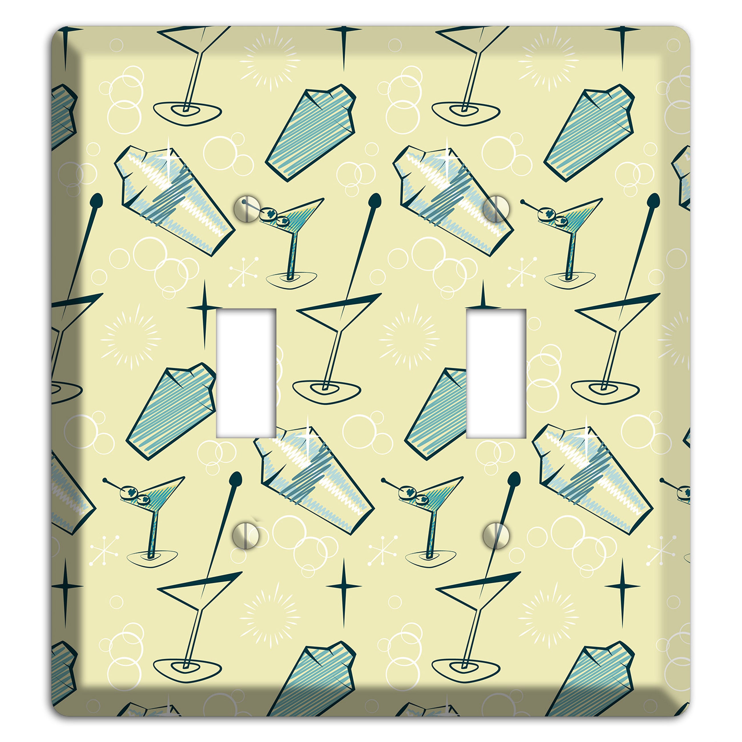 Retro Cocktails Lime 2 Toggle Wallplate