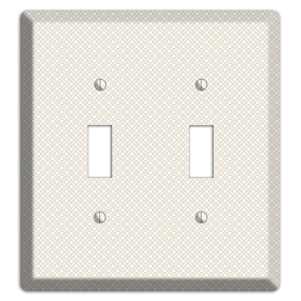 Off White Geometric 2 Toggle Wallplate