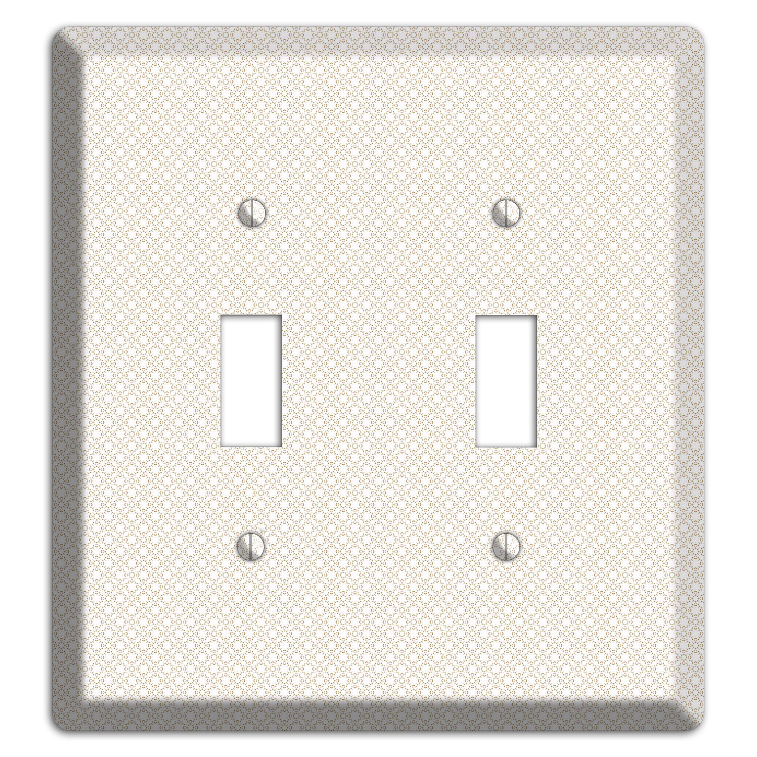 Off White Geometric 2 Toggle Wallplate