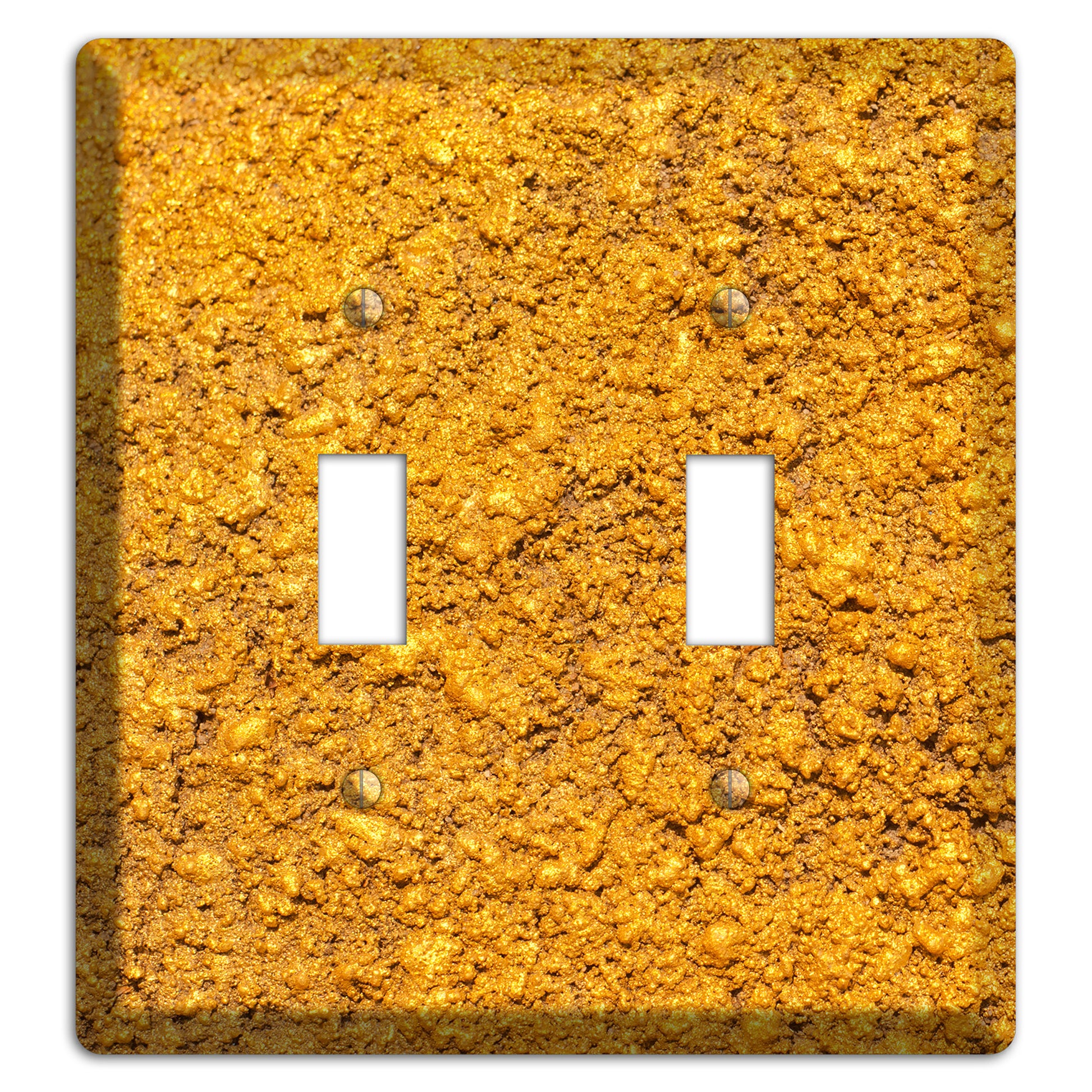 Yellow Textured Concrete 2 Toggle Wallplate