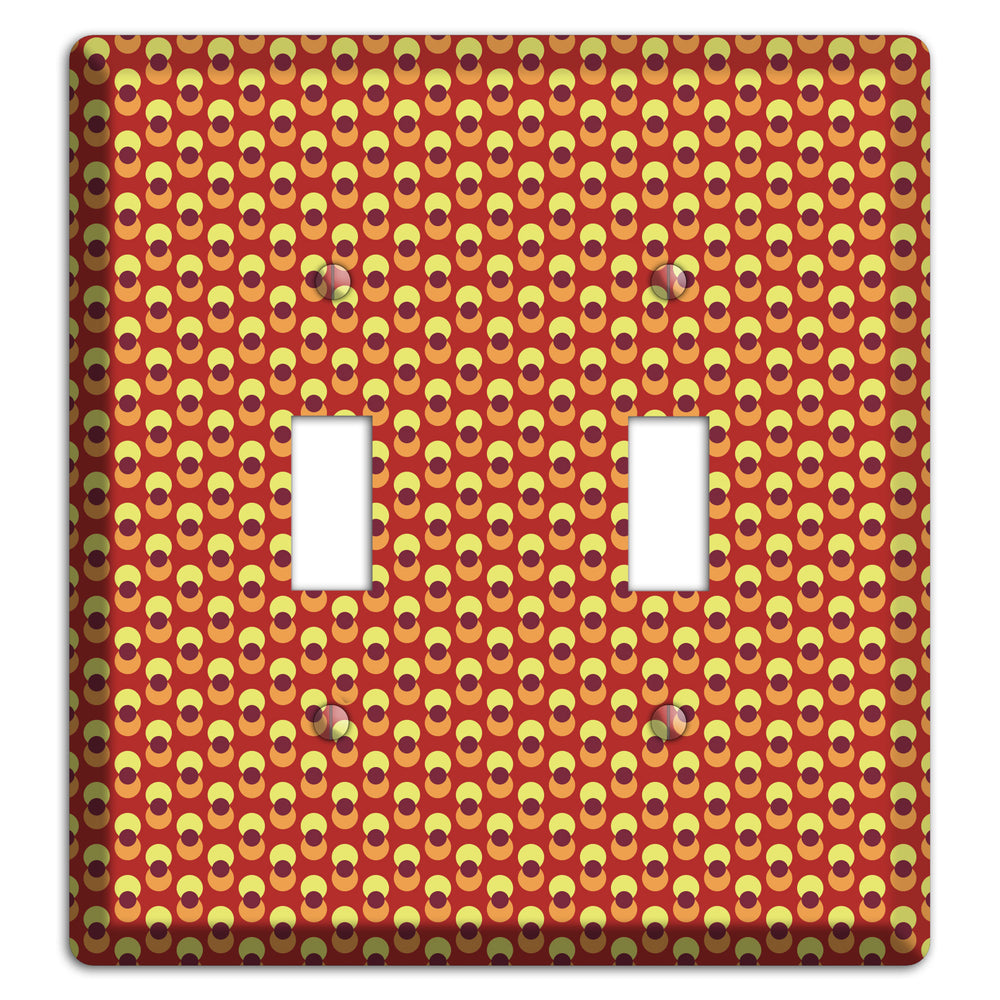 Red Overlain Dots 2 Toggle Wallplate