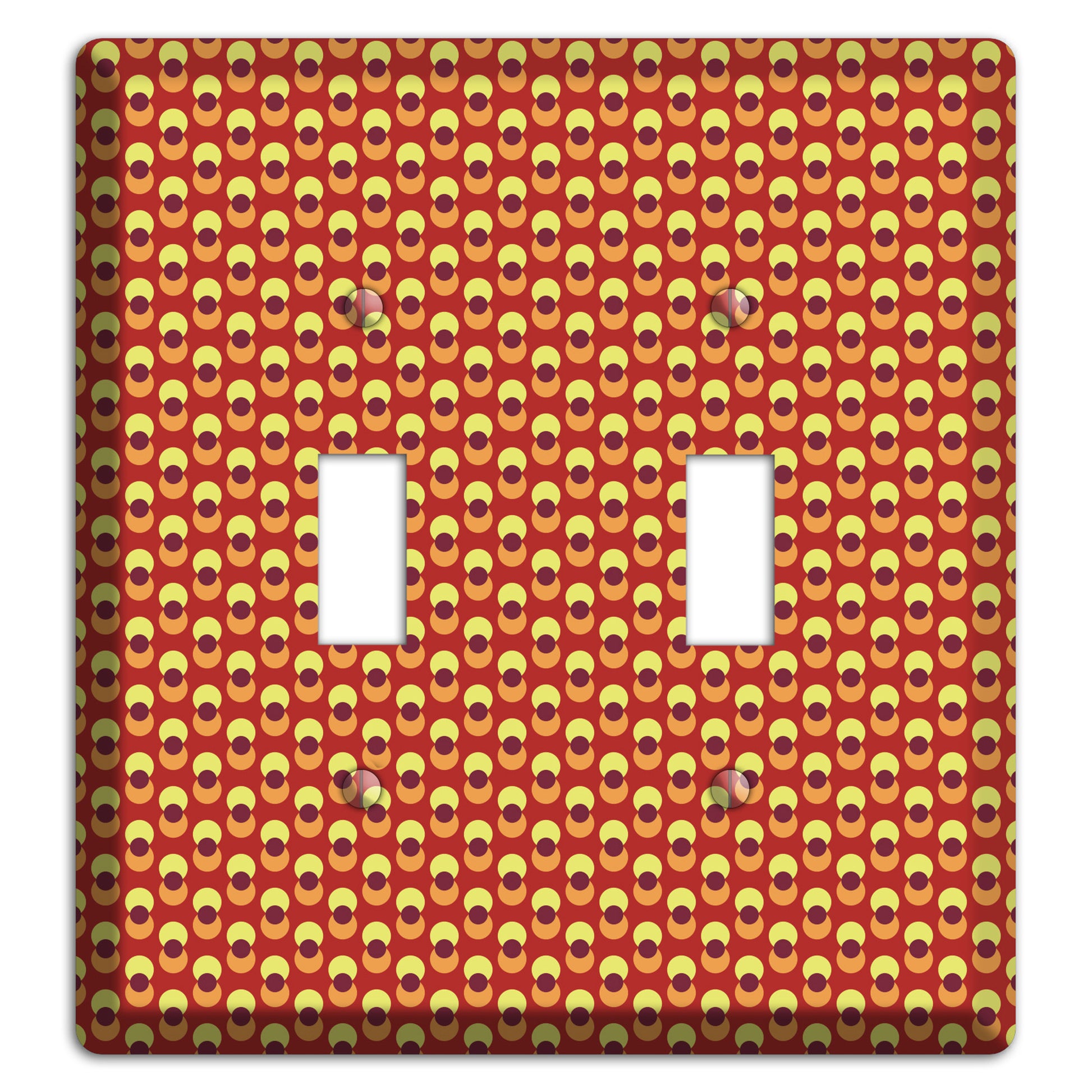 Red Overlain Dots 2 Toggle Wallplate