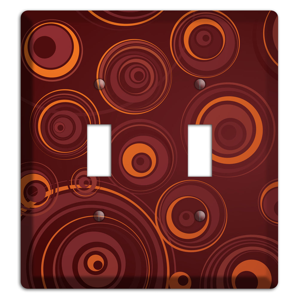 Brown Circles 2 Toggle Wallplate