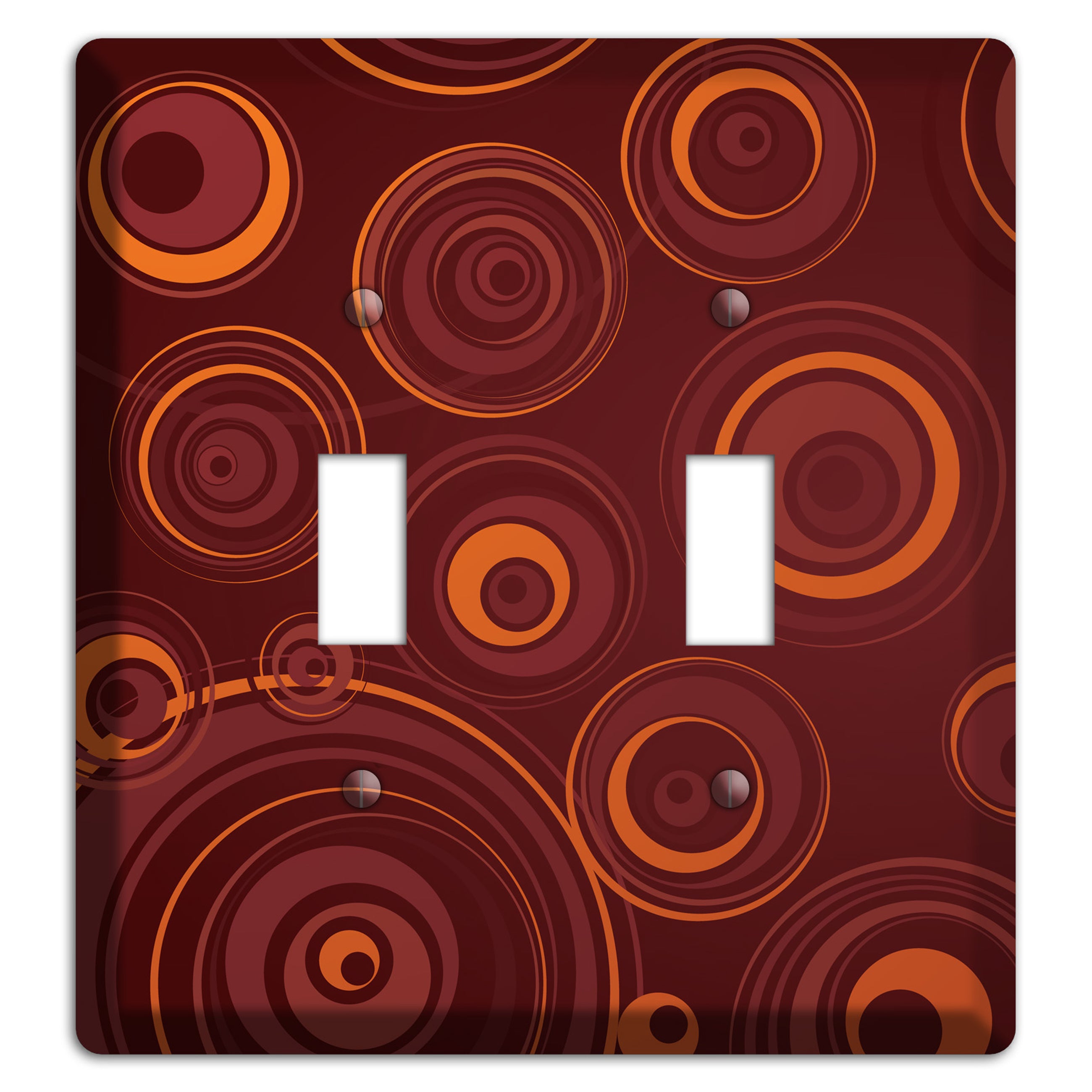 Brown Circles 2 Toggle Wallplate