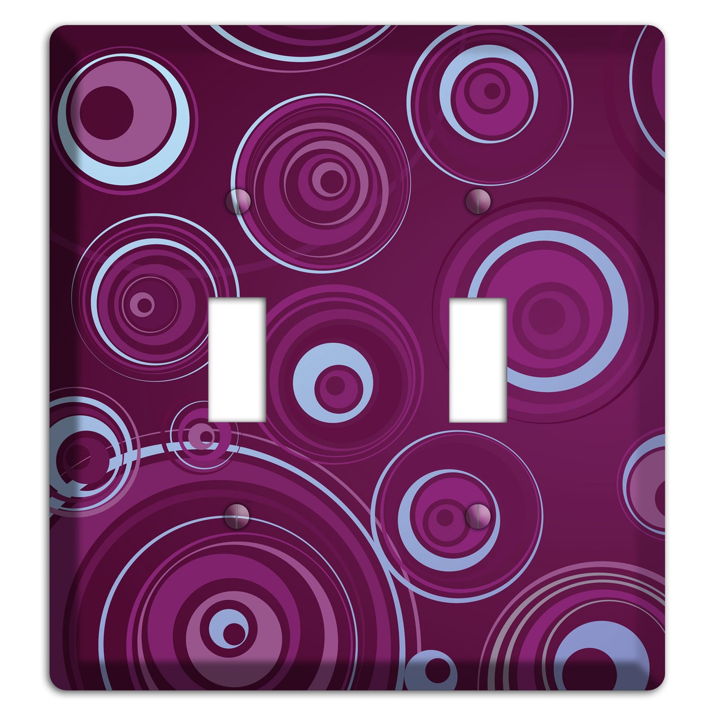 Purple Circles 3 2 Toggle Wallplate