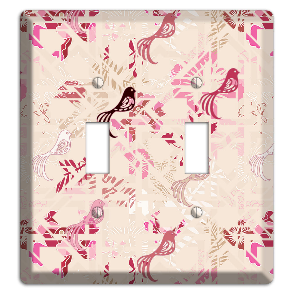Floral Songbirds 2 Toggle Wallplate