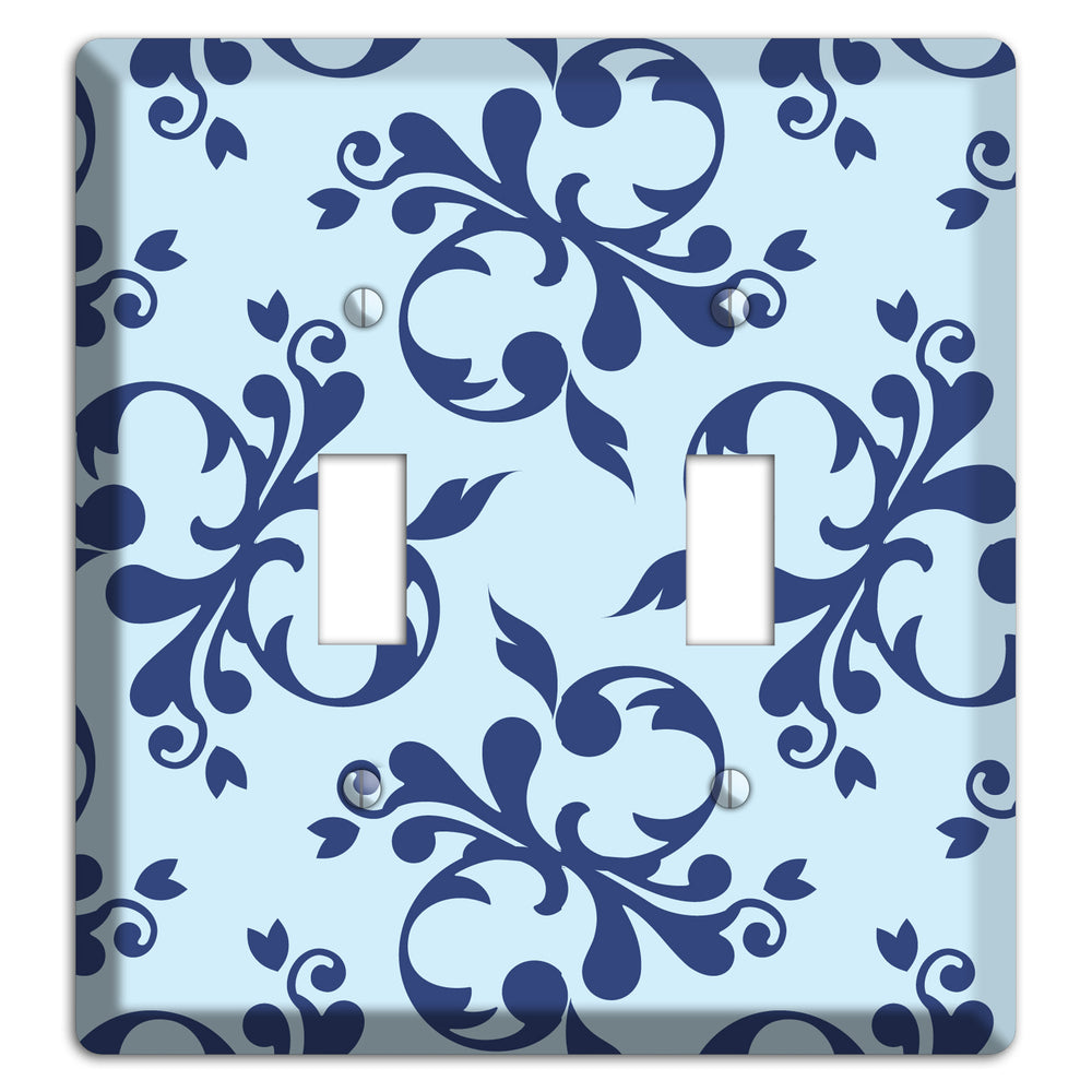 Blue Victorian Toile 2 Toggle Wallplate