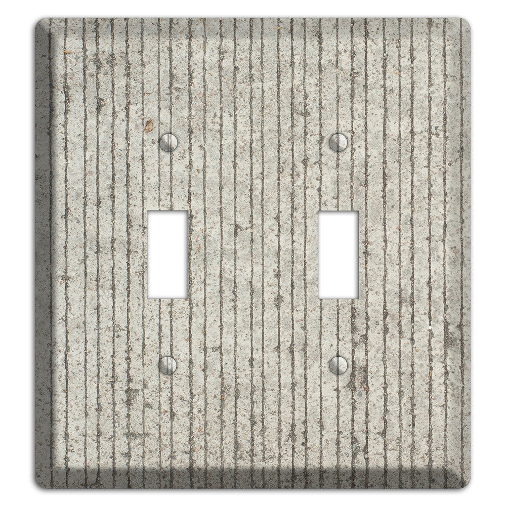 Vertical Concrete 2 Toggle Wallplate
