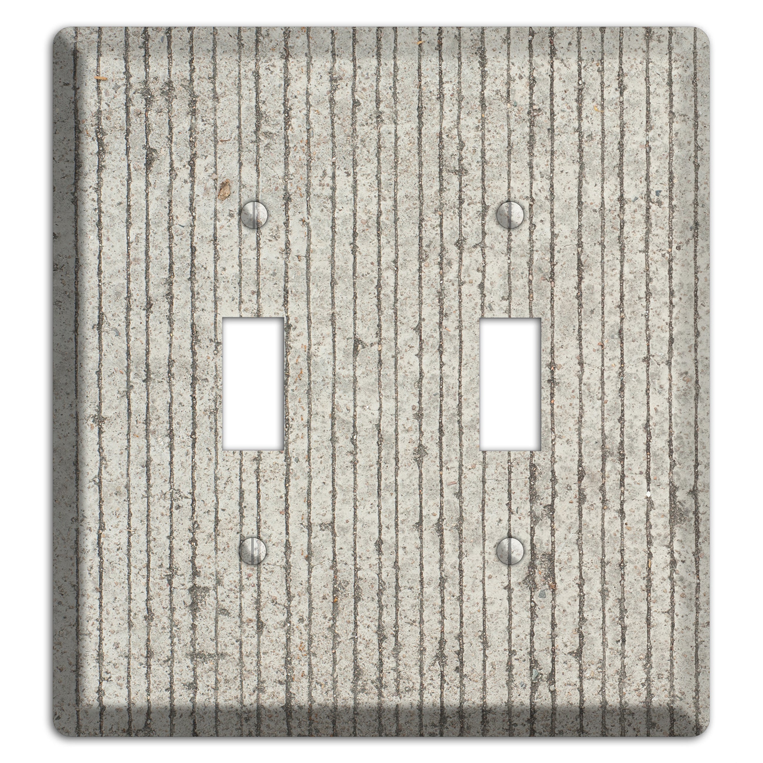 Vertical Concrete 2 Toggle Wallplate