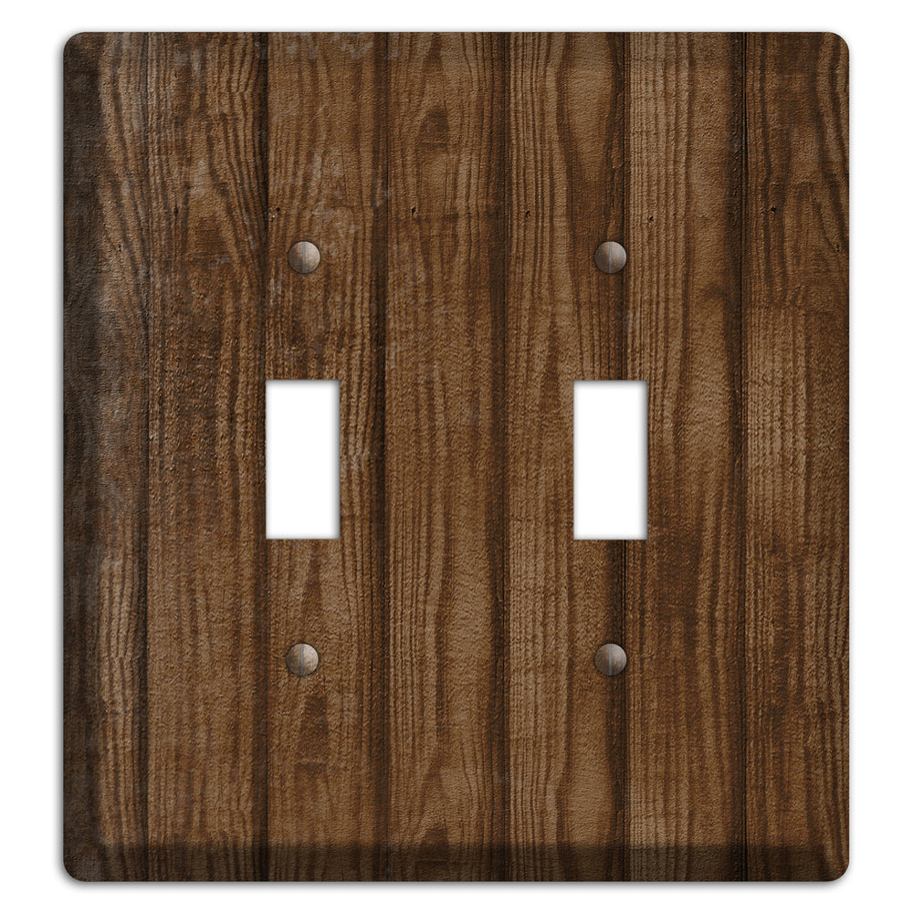 Spice Weathered Wood 2 Toggle Wallplate