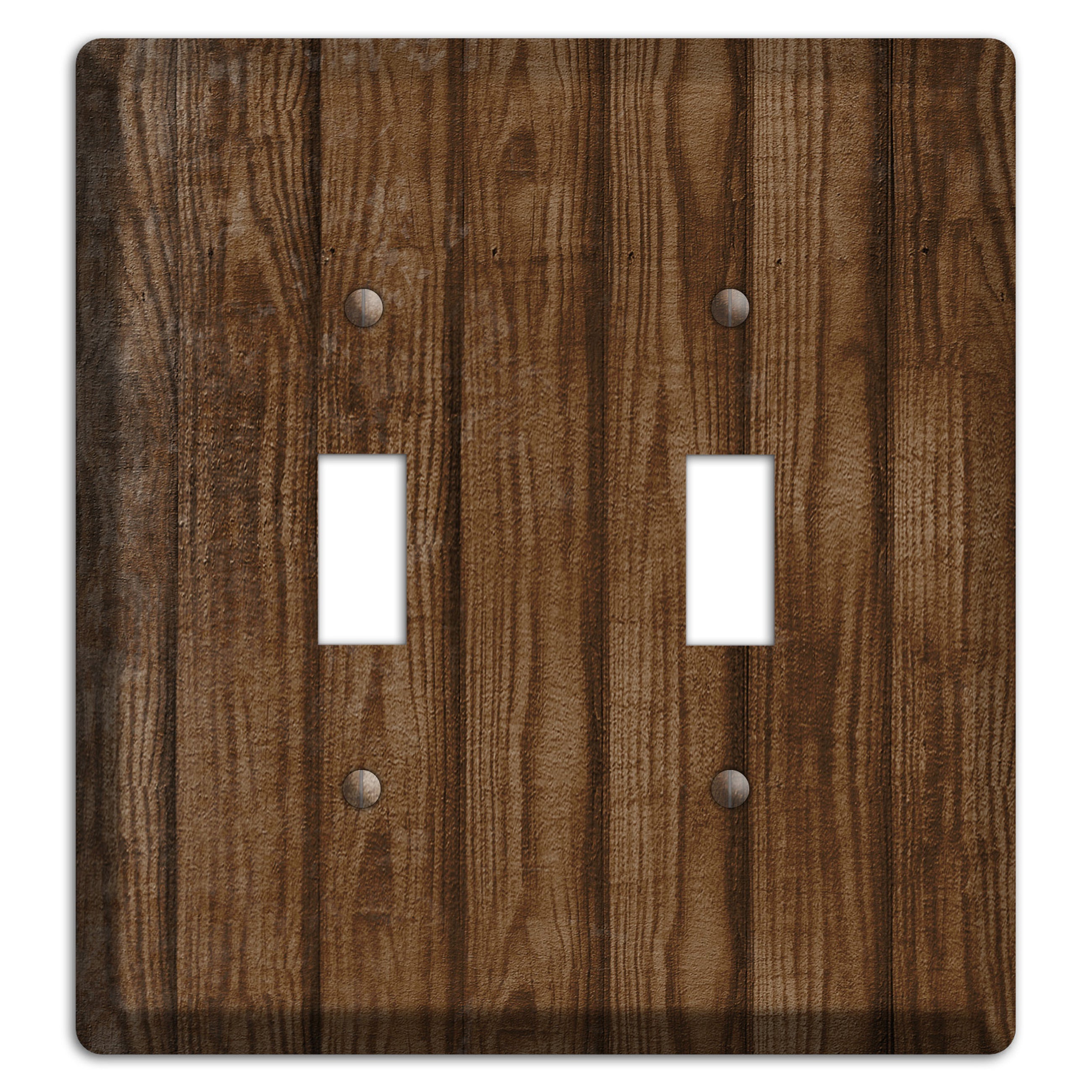Spice Weathered Wood 2 Toggle Wallplate
