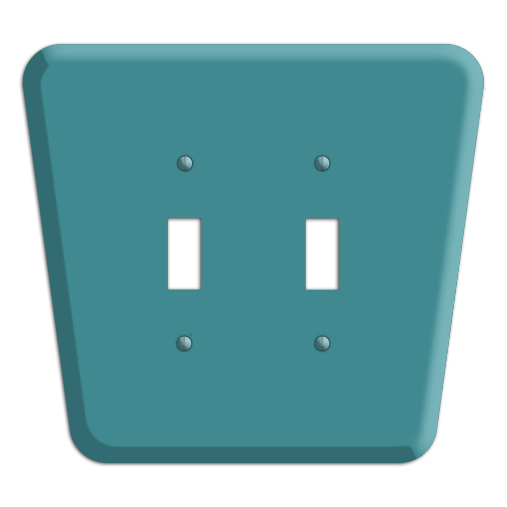 Turqouise Mid-Century 2 Toggle Wallplate