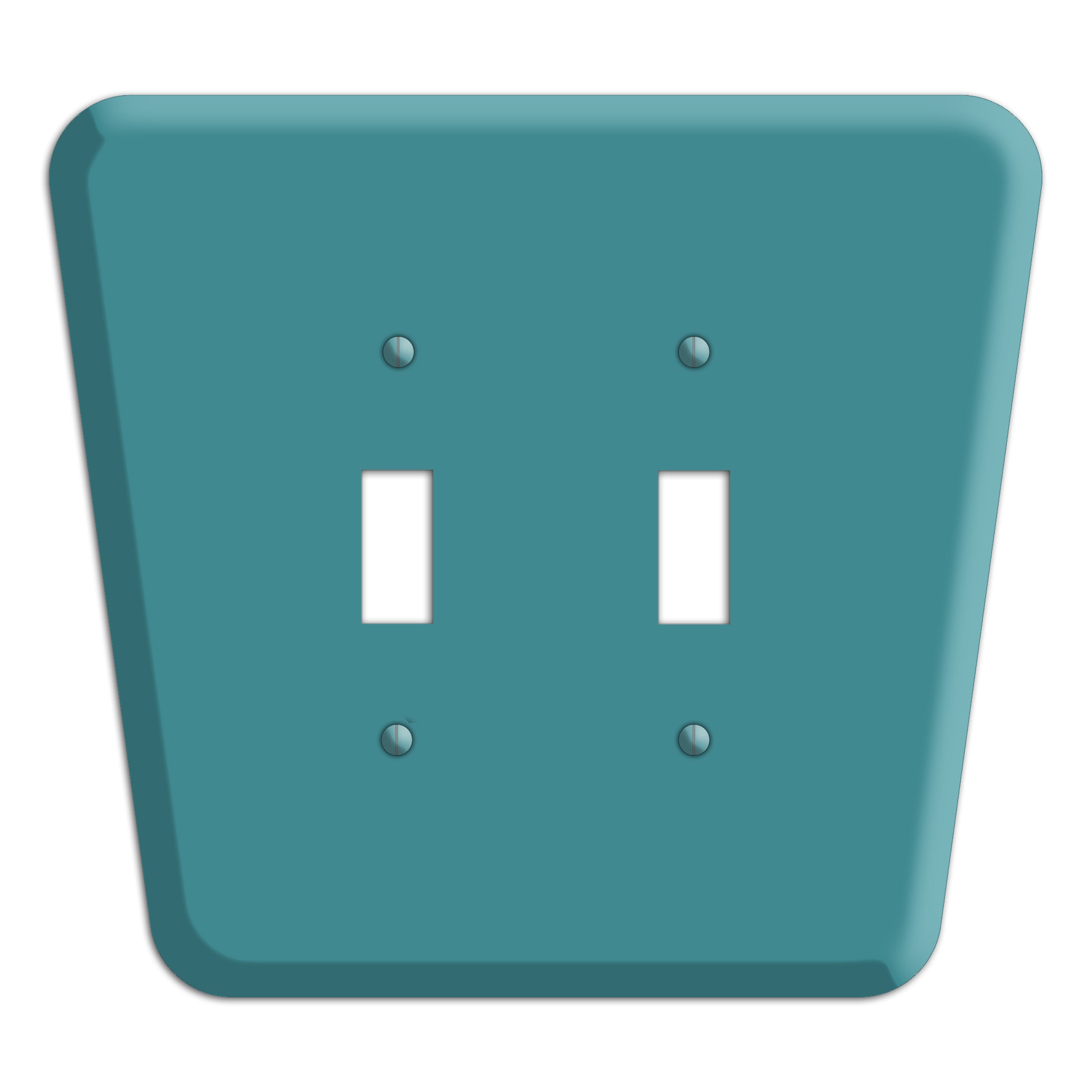 Turqouise Mid-Century 2 Toggle Wallplate