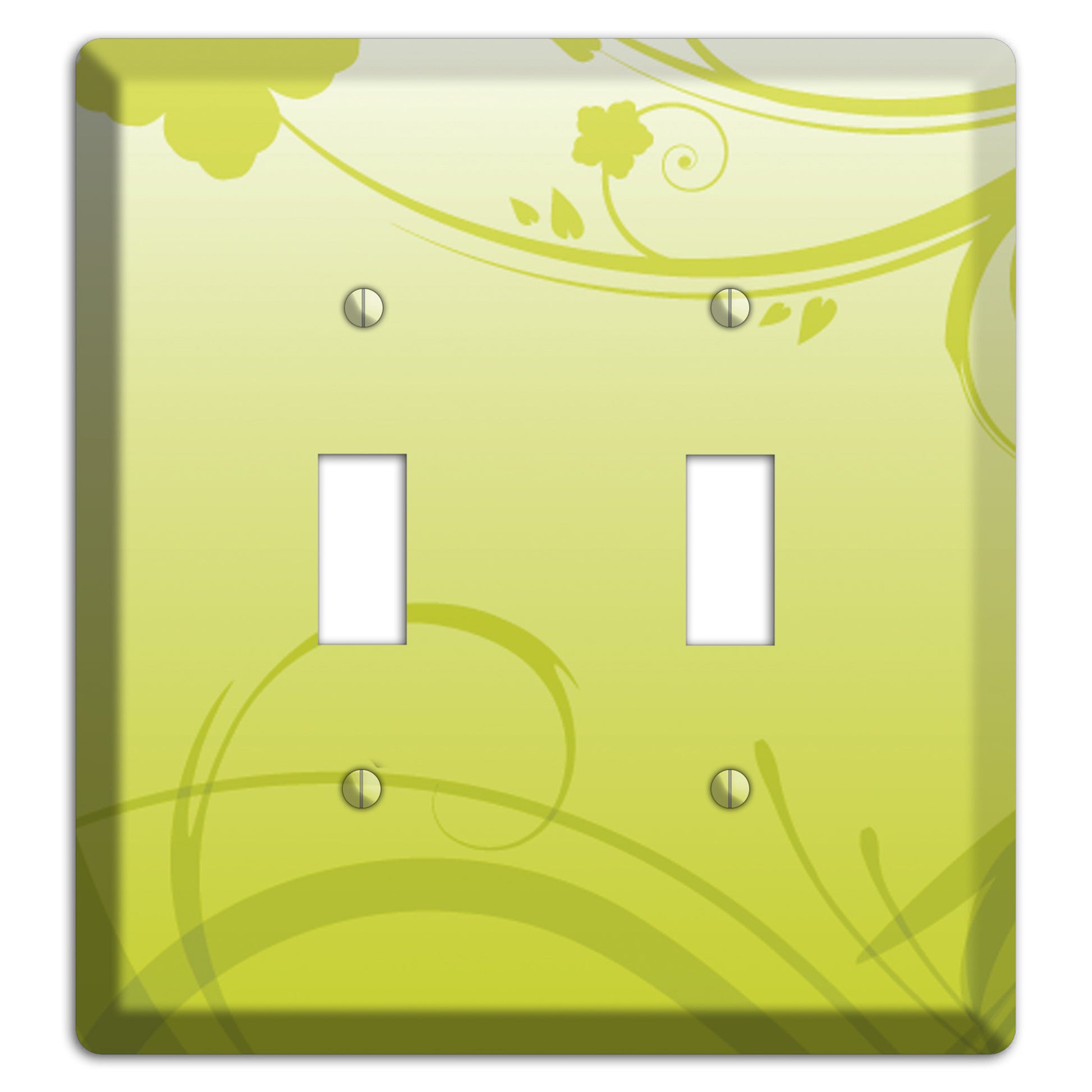 Green Swirls 2 Toggle Wallplate