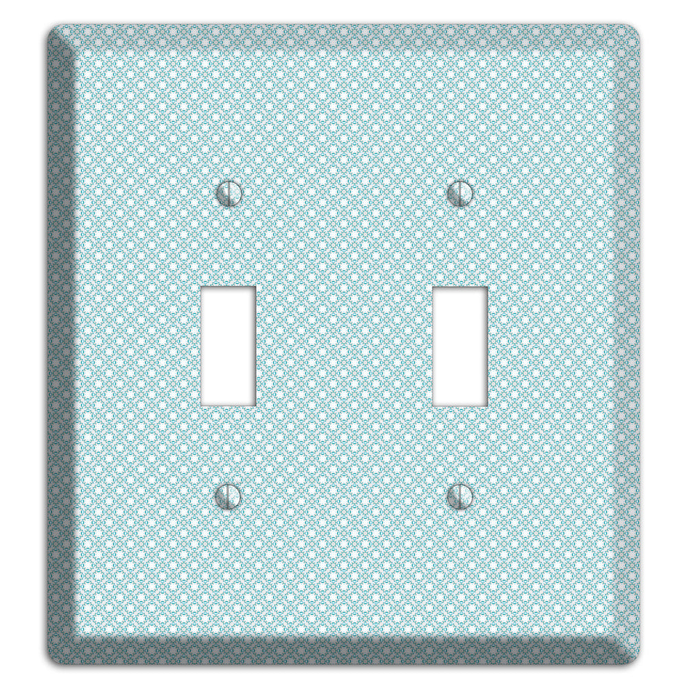 Light Blue Geometric 2 Toggle Wallplate
