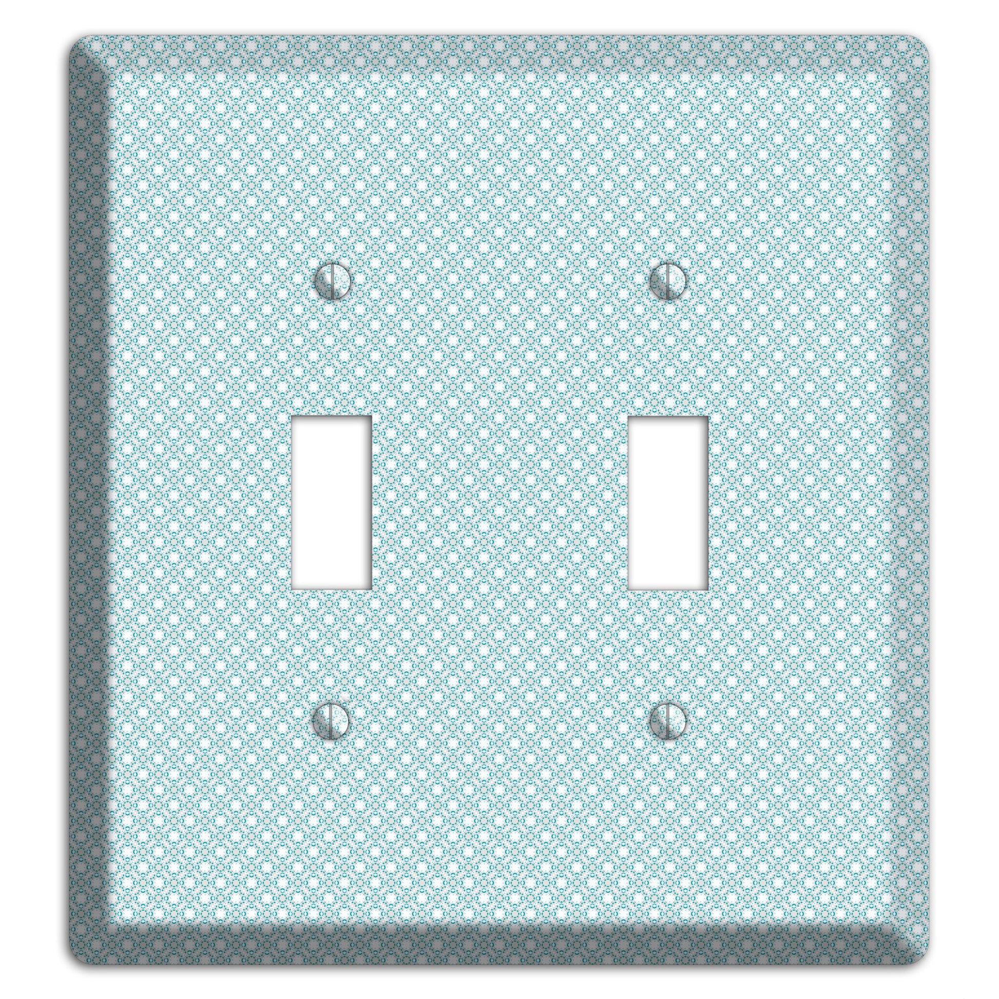 Light Blue Geometric 2 Toggle Wallplate