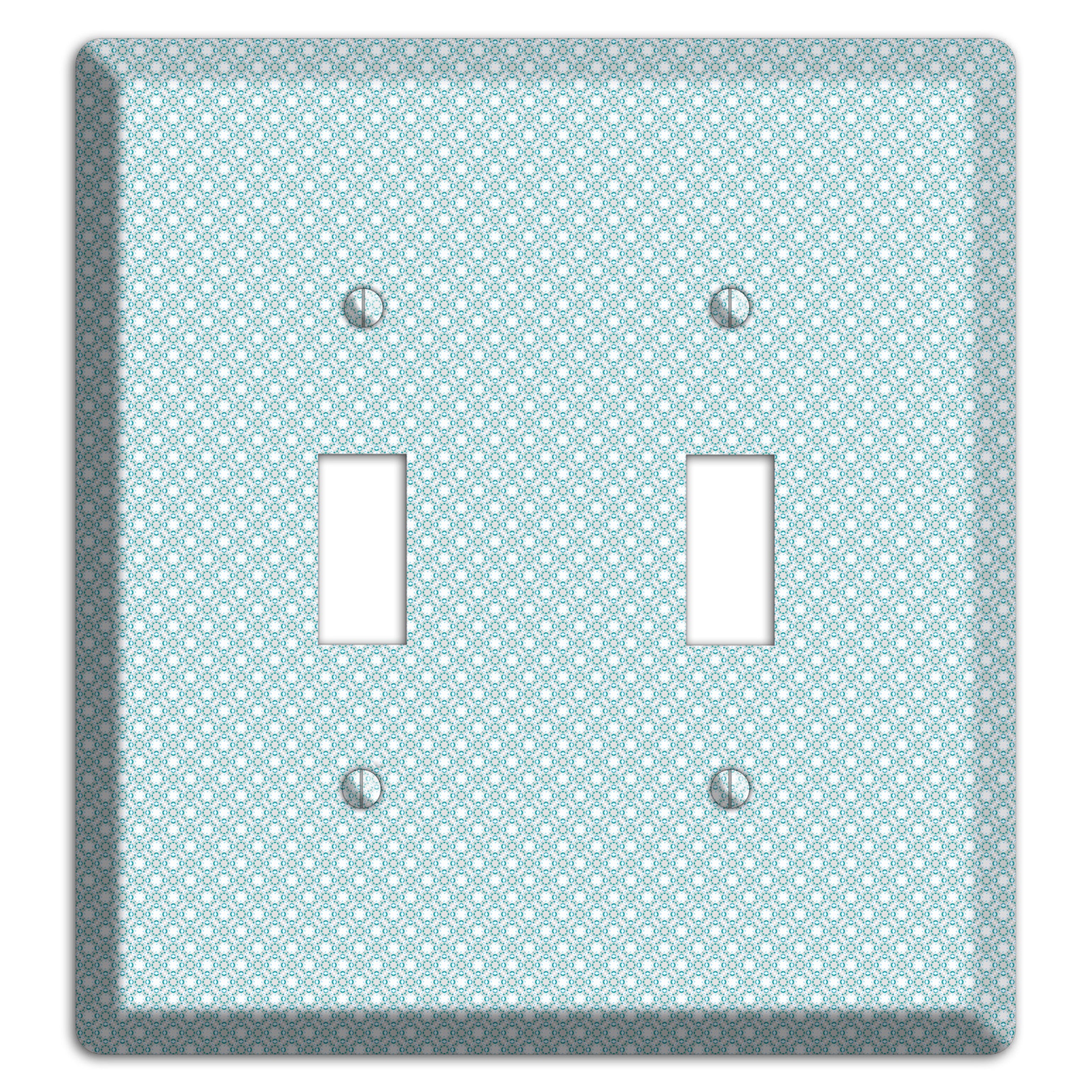 Light Blue Geometric 2 Toggle Wallplate