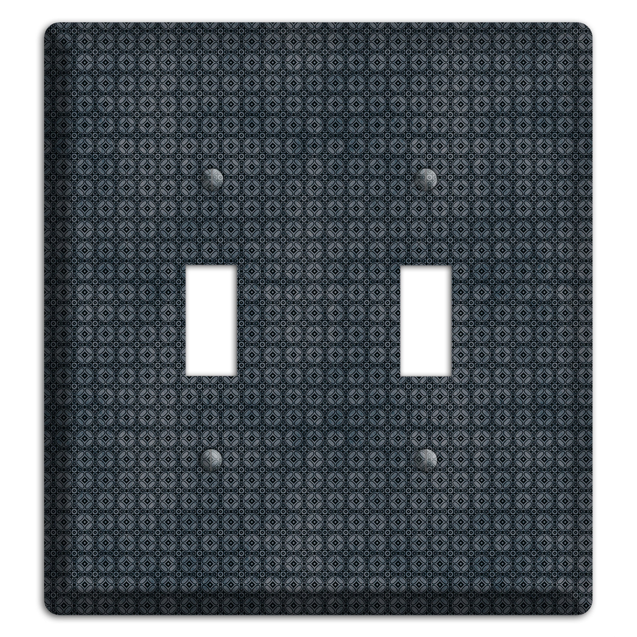Multi Black and Grey Arabesque 2 Toggle Wallplate
