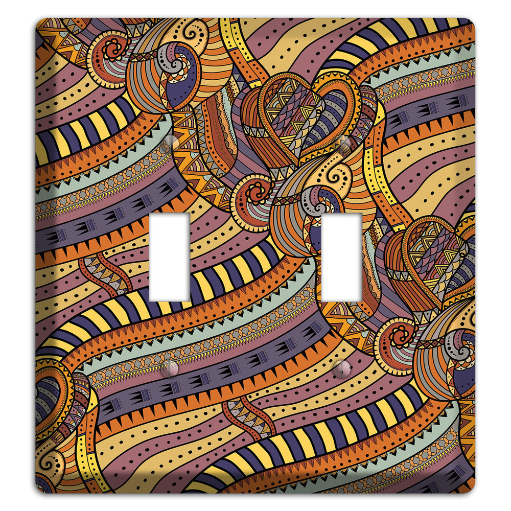 Retro Flourish 7 2 Toggle Wallplate