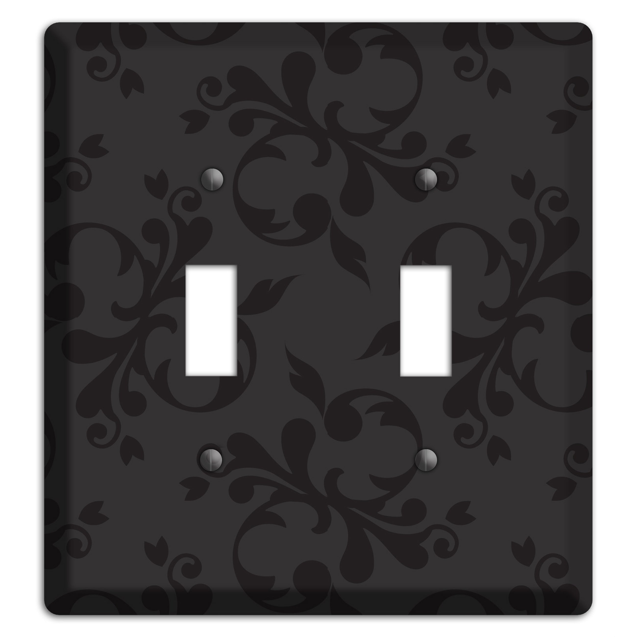 Black Victorian Toile 2 Toggle Wallplate