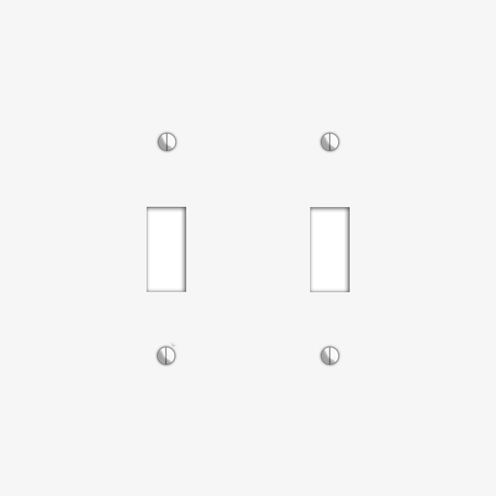 Oversized Discontinued White Metal 2 Toggle Wallplate