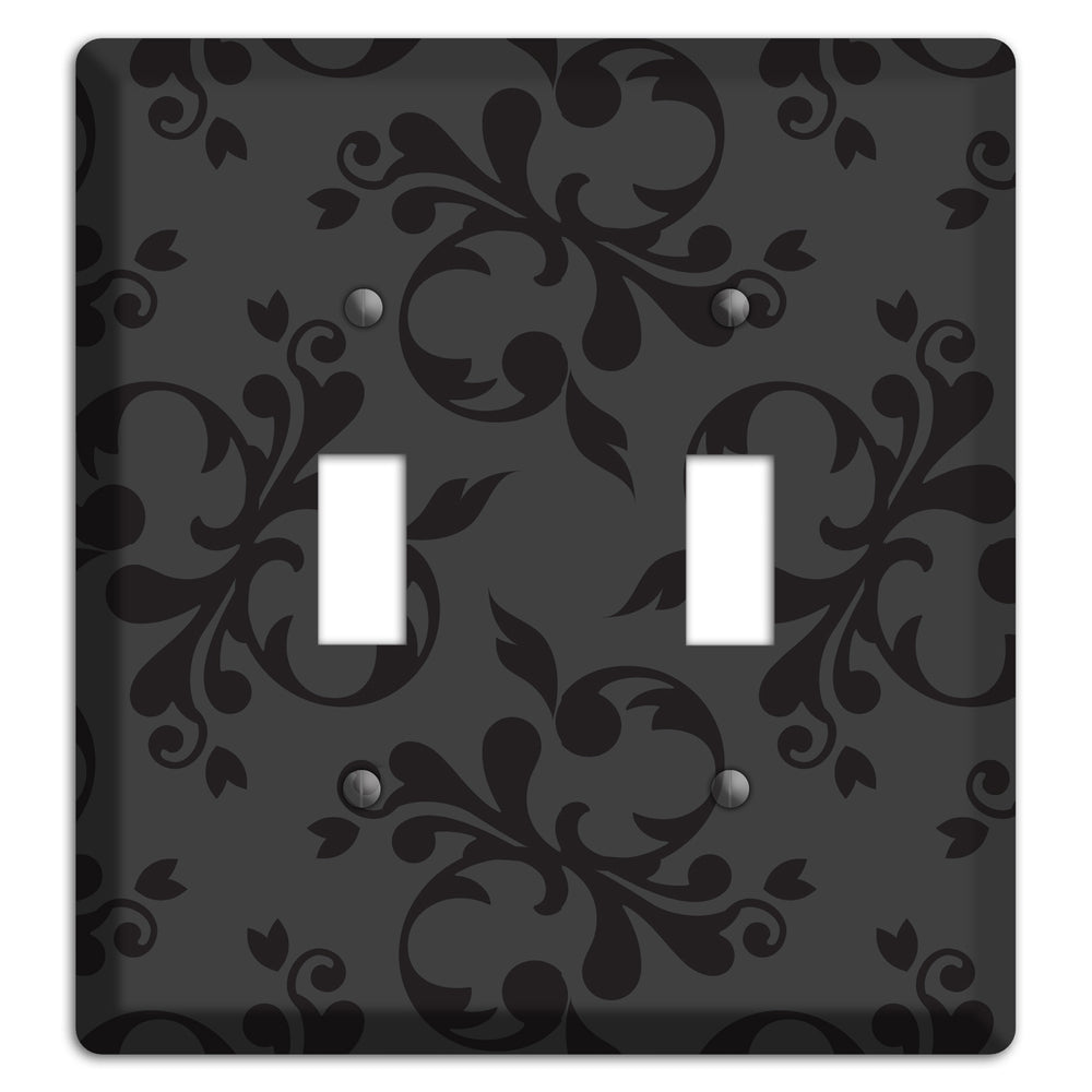 Grey Victorian Toile 2 Toggle Wallplate