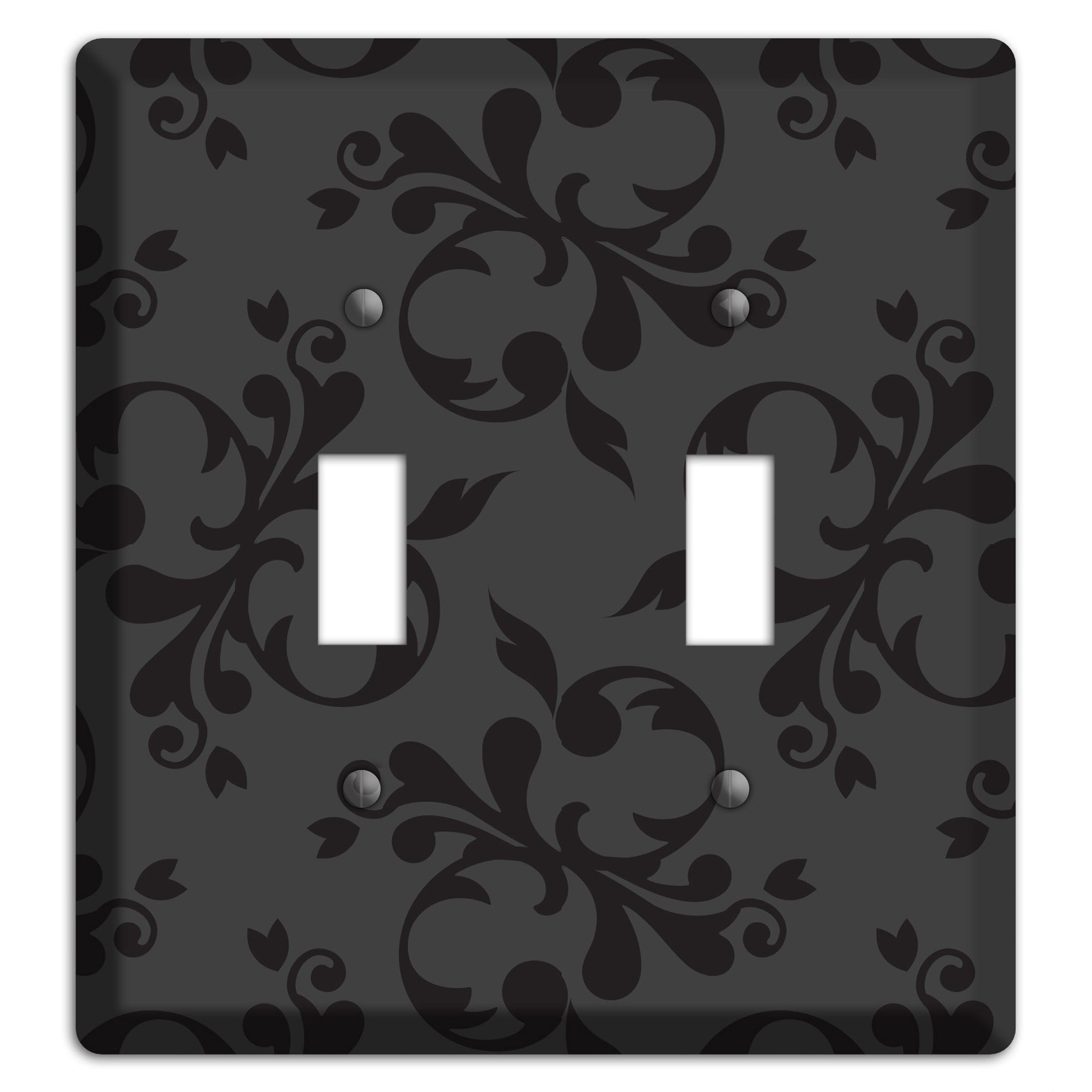 Grey Victorian Toile 2 Toggle Wallplate
