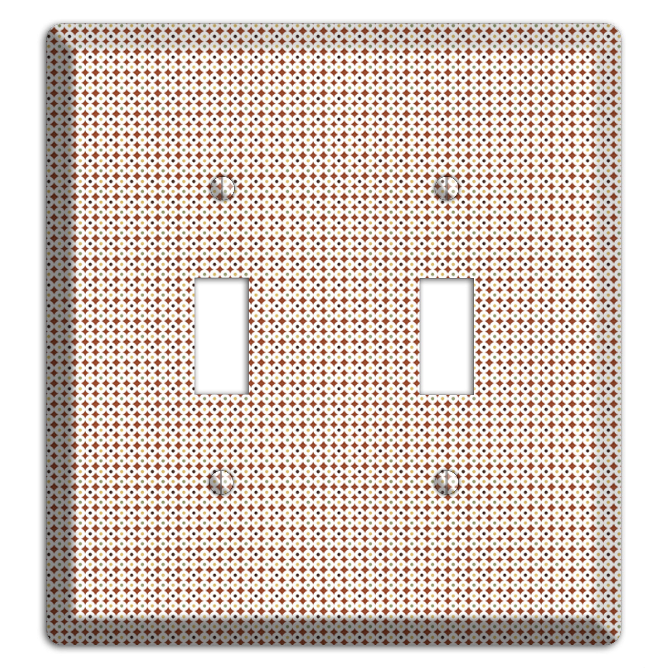 Beige Weave 2 Toggle Wallplate