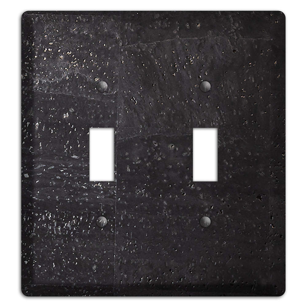 Black Cork 2 Toggle Wallplate