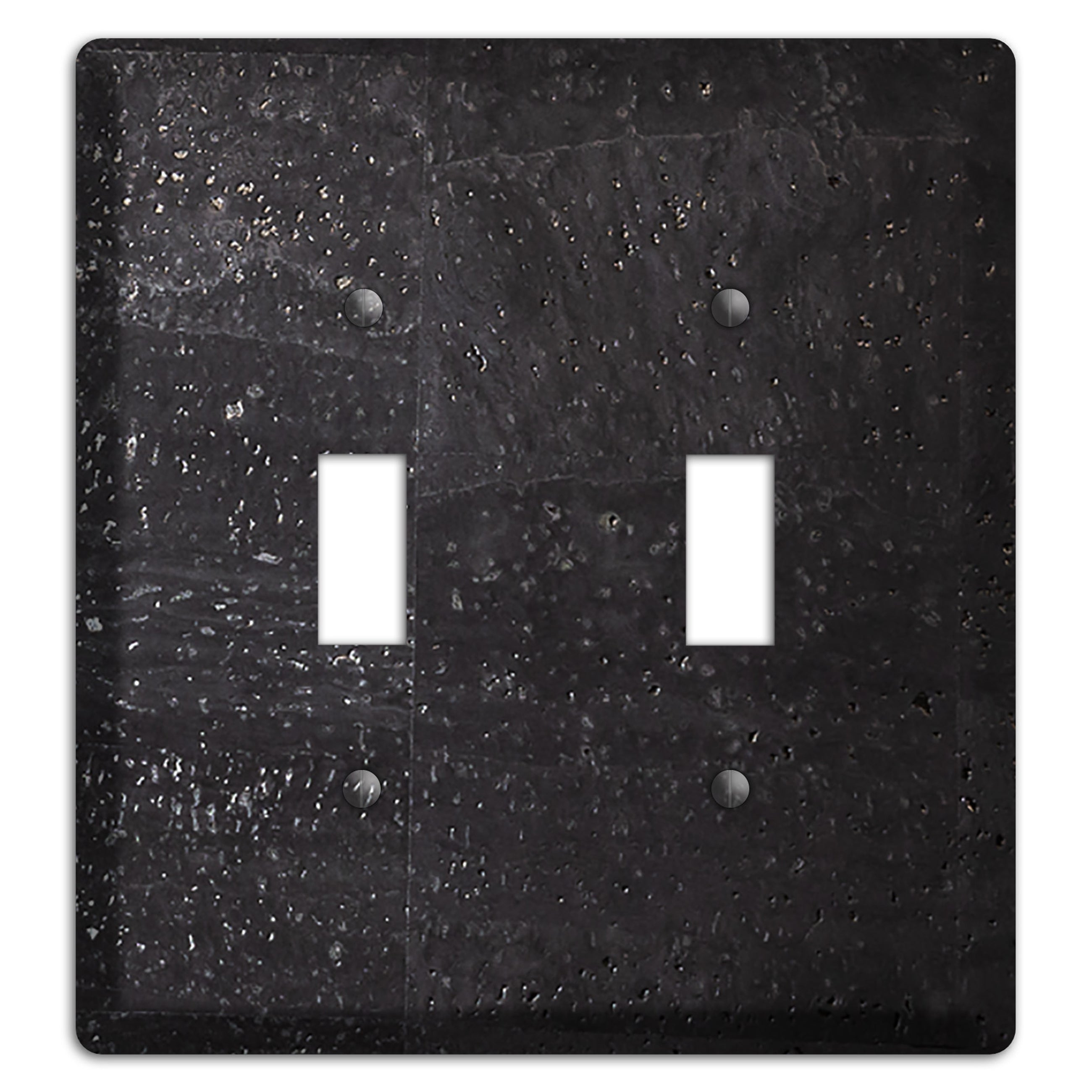 Black Cork 2 Toggle Wallplate