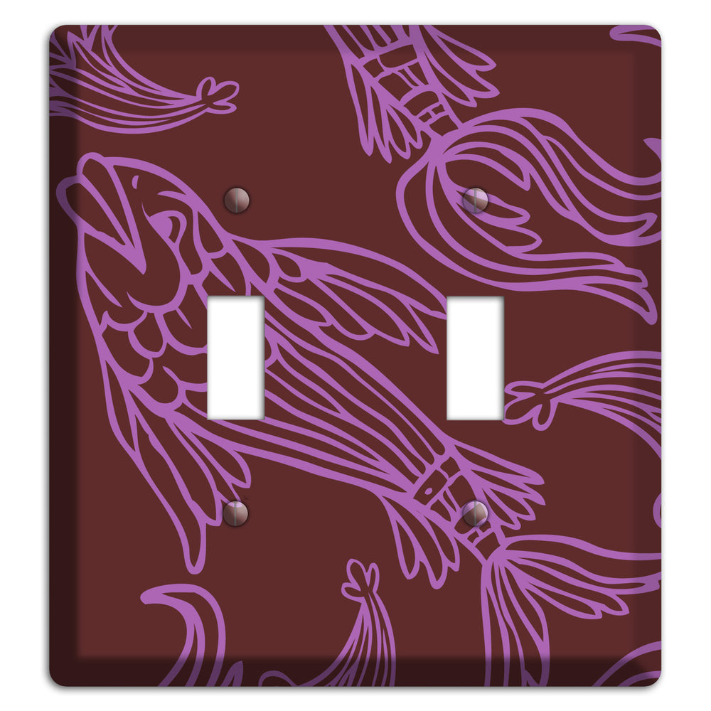 Purple and Pink Koi 2 Toggle Wallplate