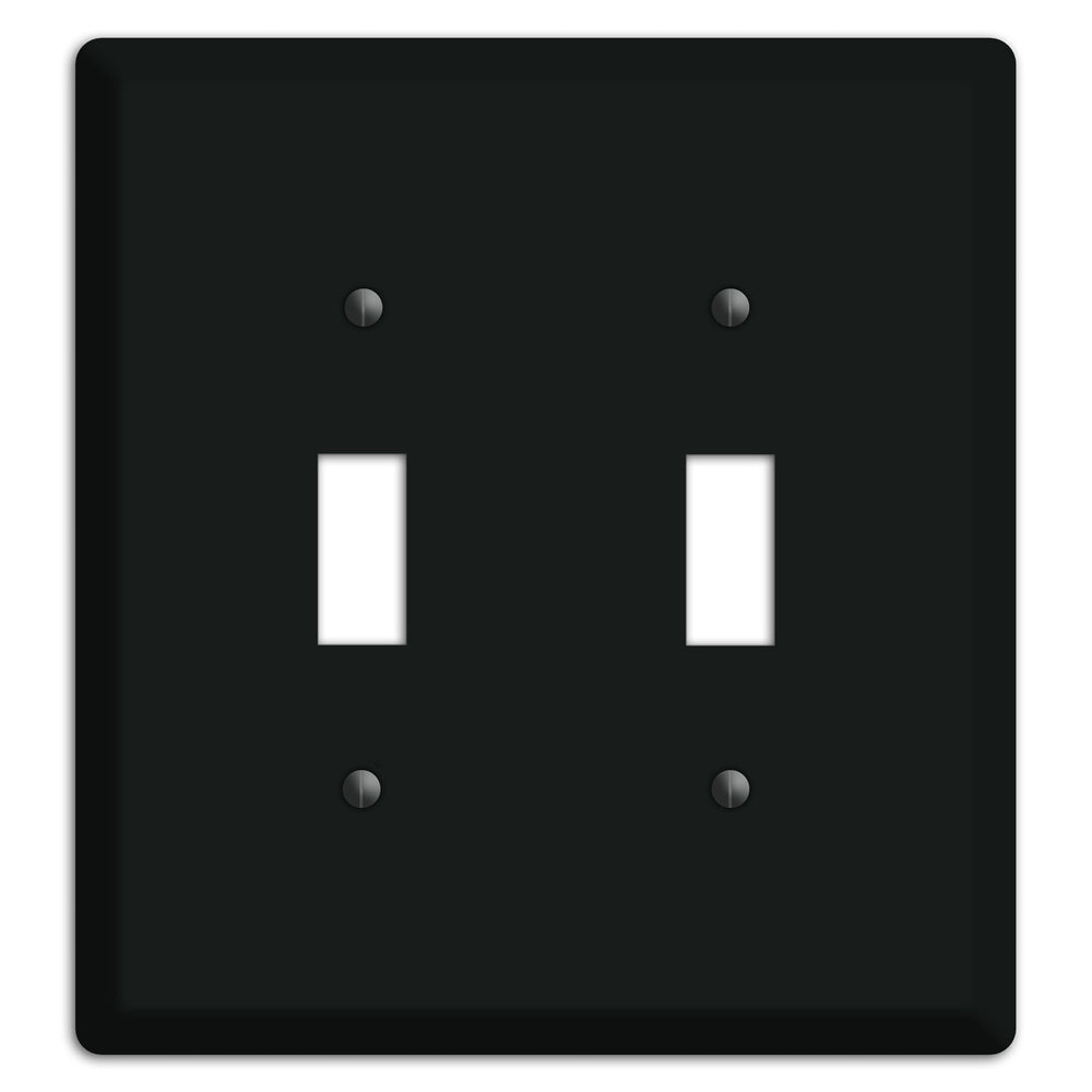 Baxter Matte Black Metal 2 Toggle Wallplate