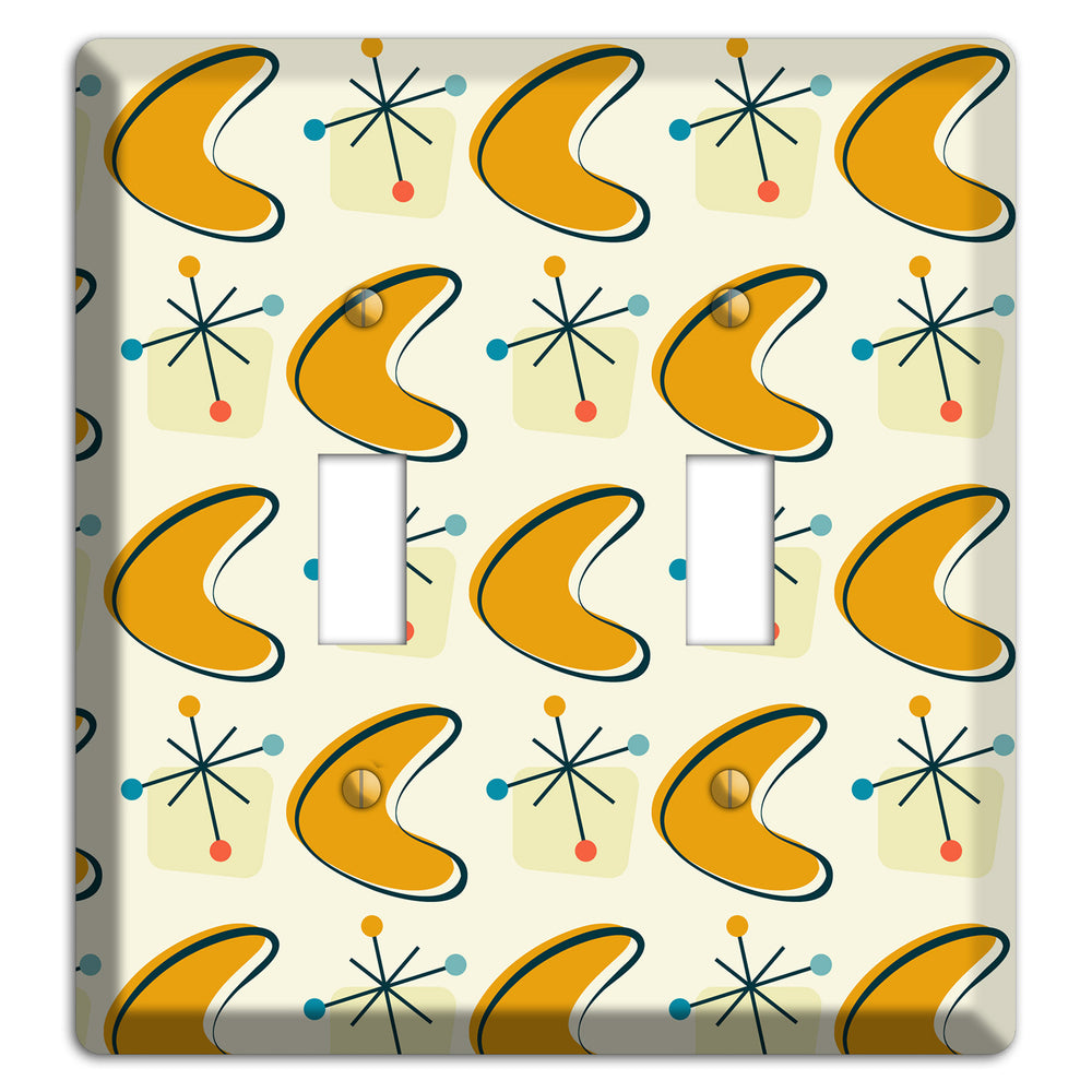 Yellow Boomerang 2 Toggle Wallplate
